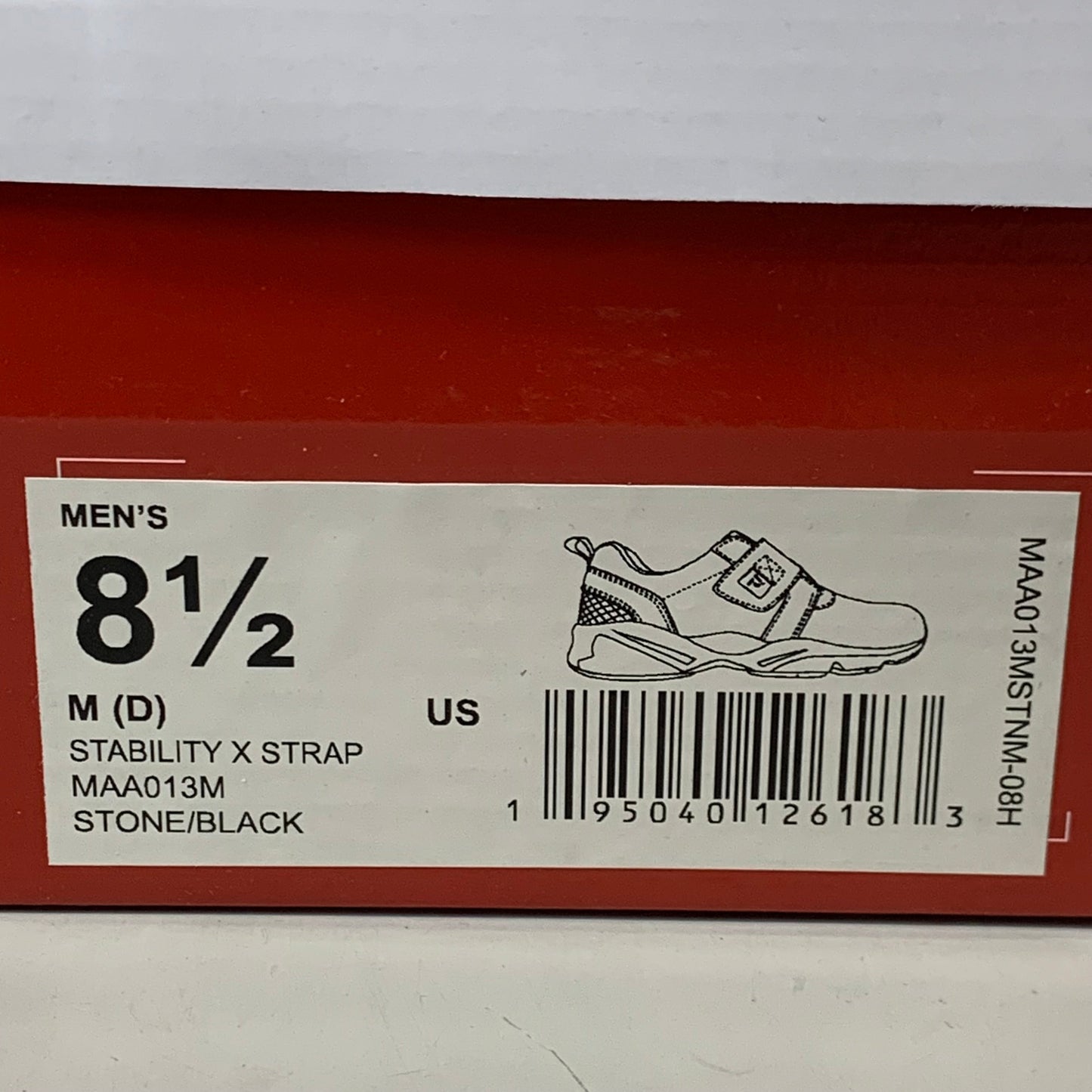 PROPET Stability X Strap Sneaker Shoes Men's SZ 8.5 Stone/Black MAA013MSTNM-08H