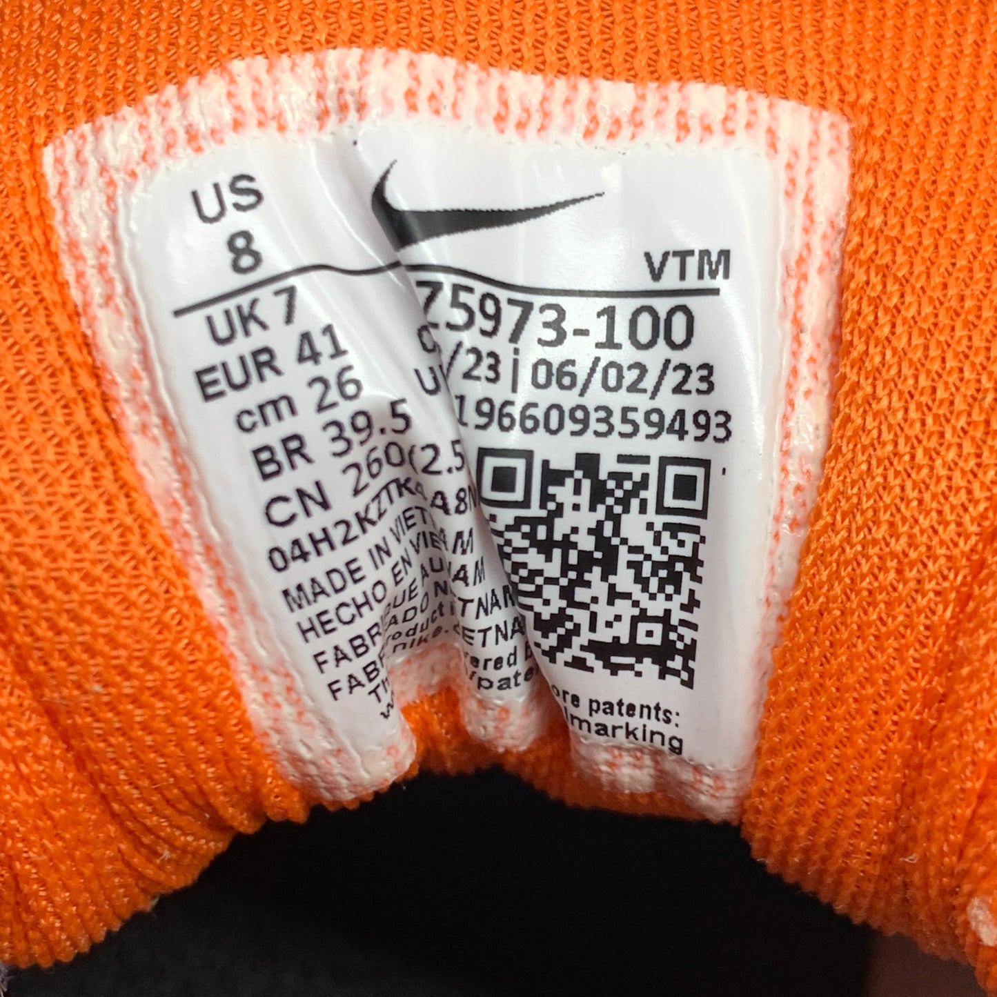 NIKE Zoom Pegasus 40 OK STATE White Shoes, Brilliant Orange & Black 9.5 W 8 M DZ5973-100