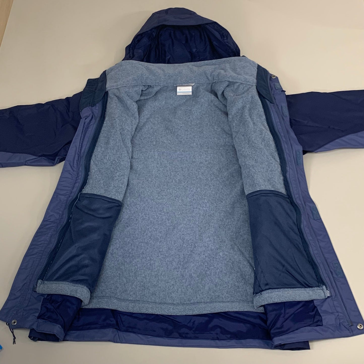 COLUMBIA Bugaboo II Fleece Interchange Jacket Men's Sz S Navy Blue 1800661477