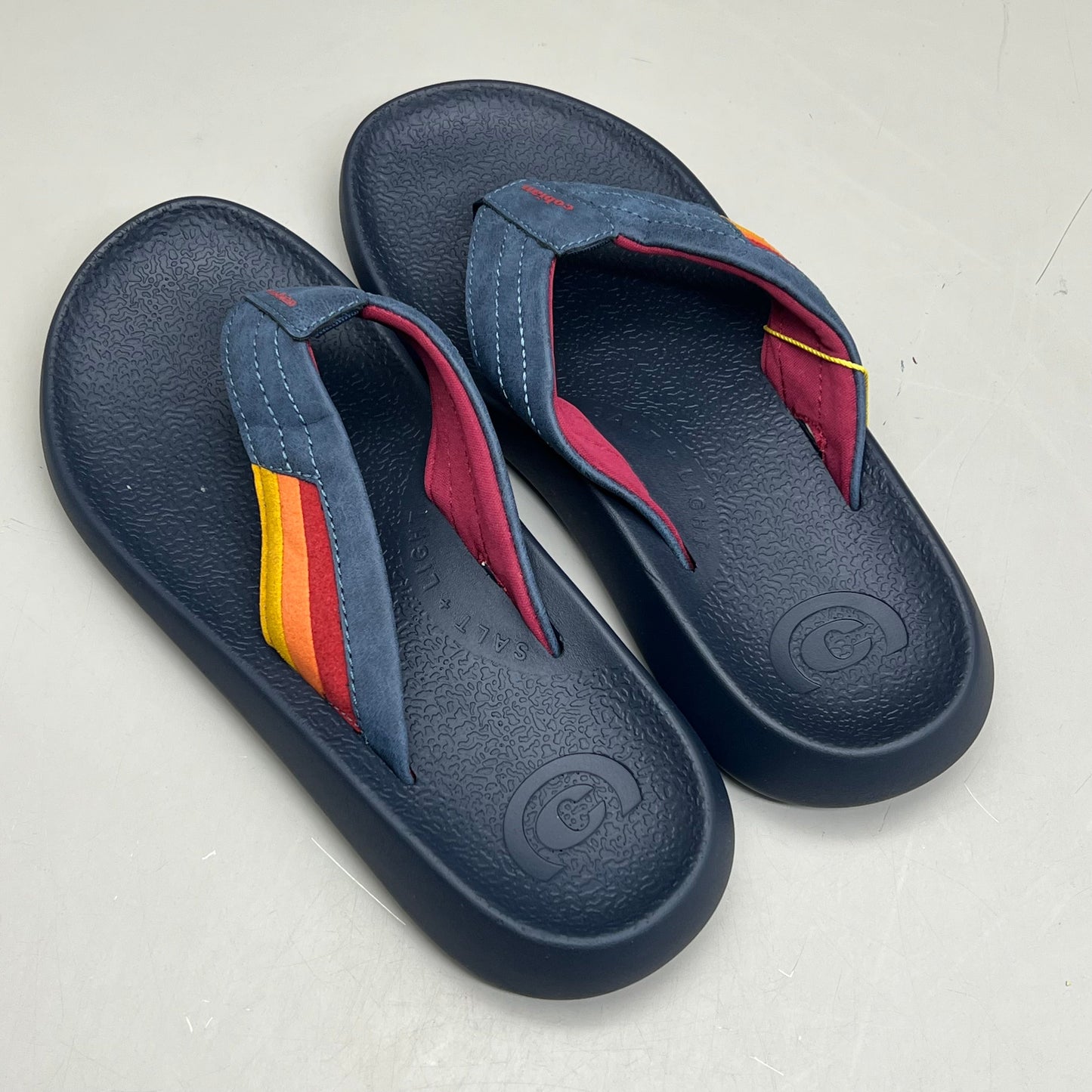 COBIAN Kandui Synthetic Leather Strap Sandals Men's Sz 8, EU 39.5 Navy KAN25-410-8