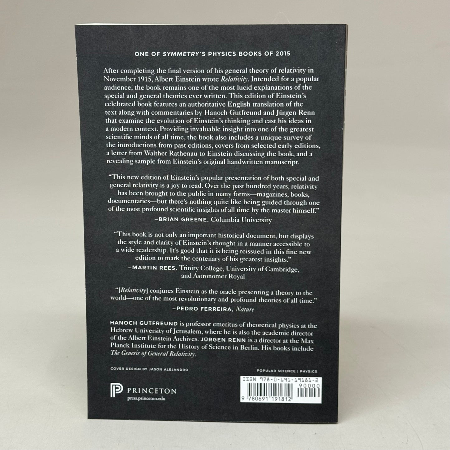 PRINCETON UNIVERSITY PRESS  Relativity Albert Einstein Book 328 Pages