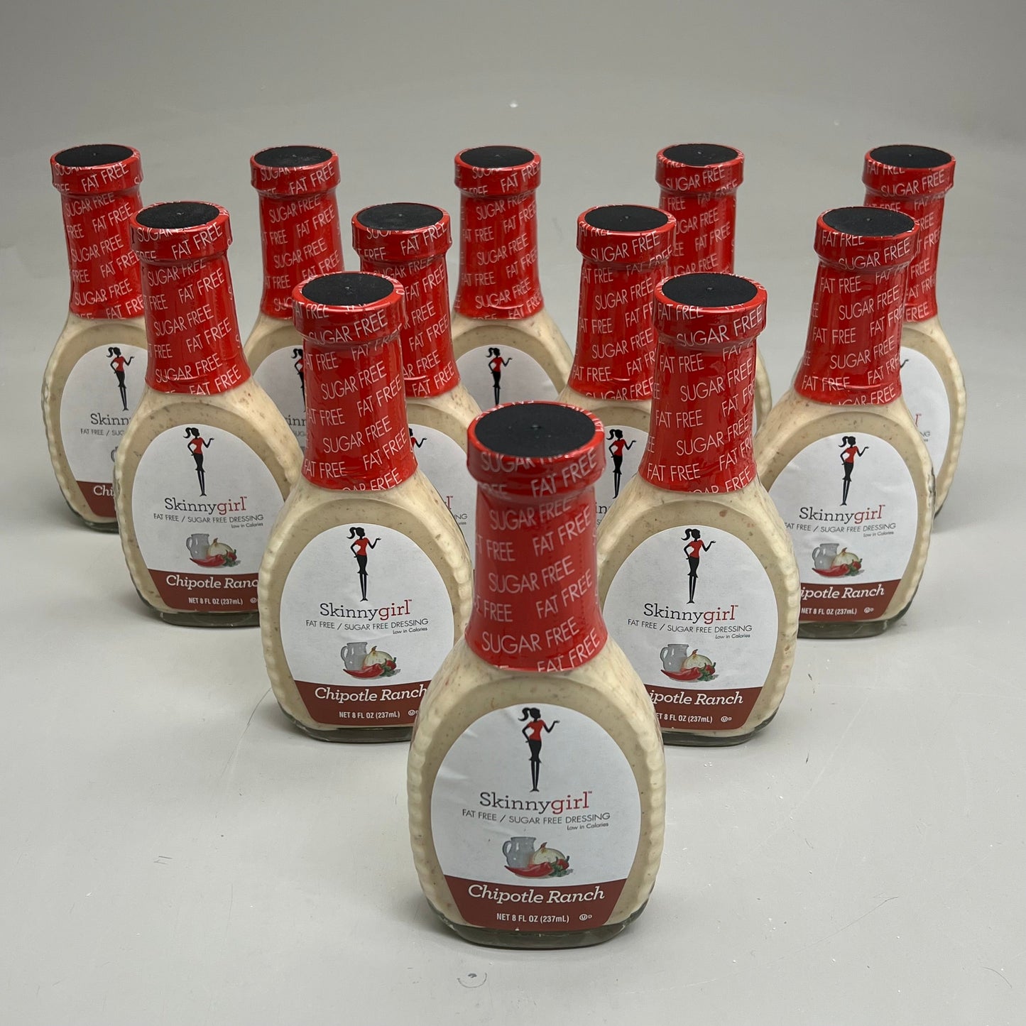 SKINNY GIRL (12 PACK) Chipotle Ranch Dressing Sugar Free Fat Free BB 4/26 8fl oz