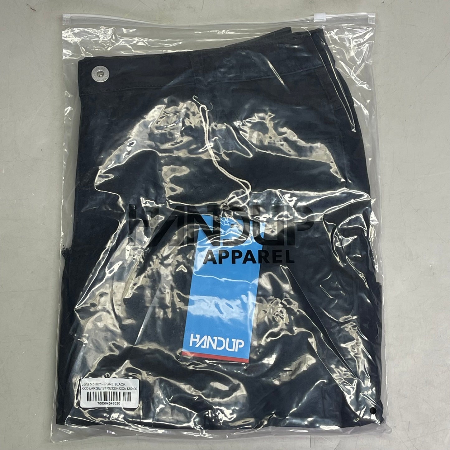 HANDUP APPAREL Jorts 5.5" XXXL Men's Pure Black STRE3254XXX