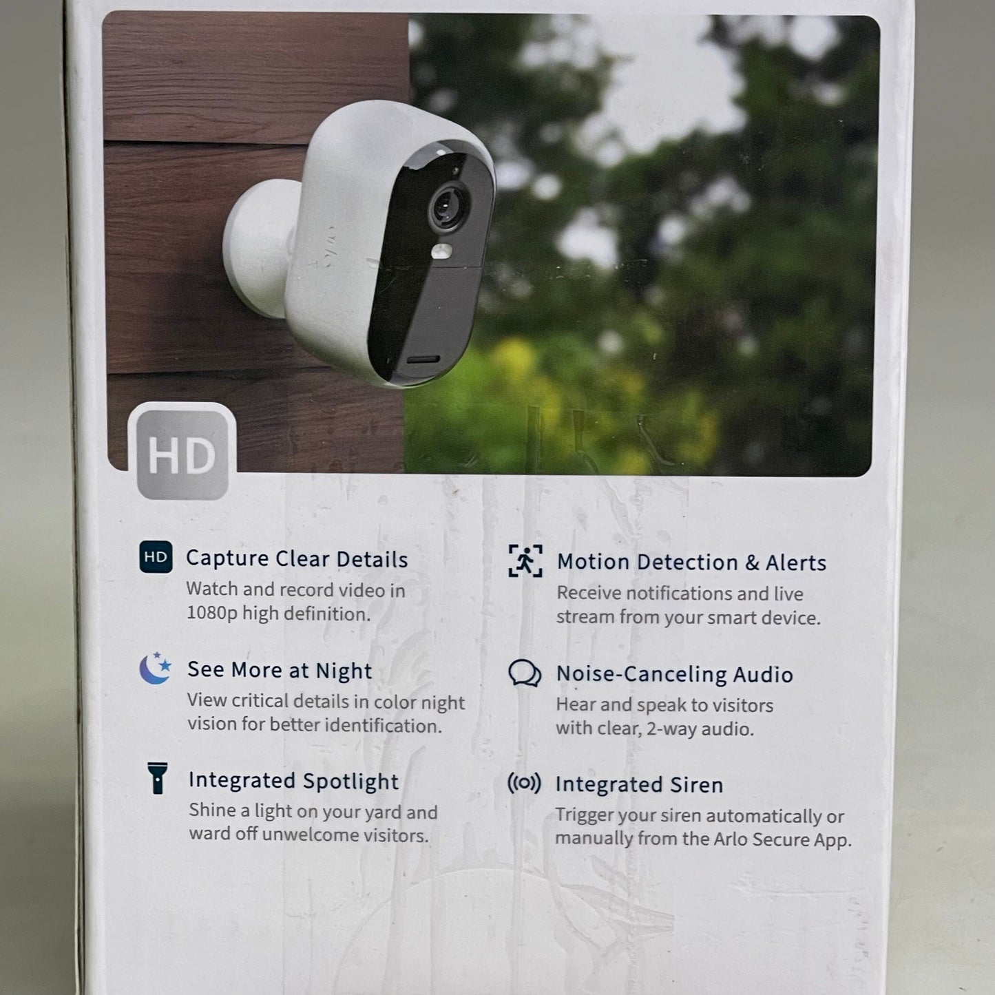 ARLO Essential Outdoor Camera 2nd Gen w/ Color Night Vision 130° FOV White VMC2050-1WMNAS