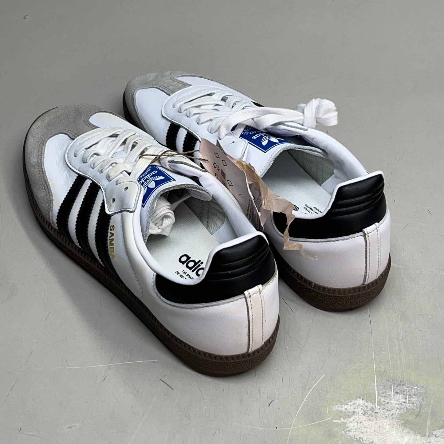 ZA@ ADIDAS Samba OG Sneaker Regular Fit Men's Sz 7 Black/White/Grey B75806 (As-is)