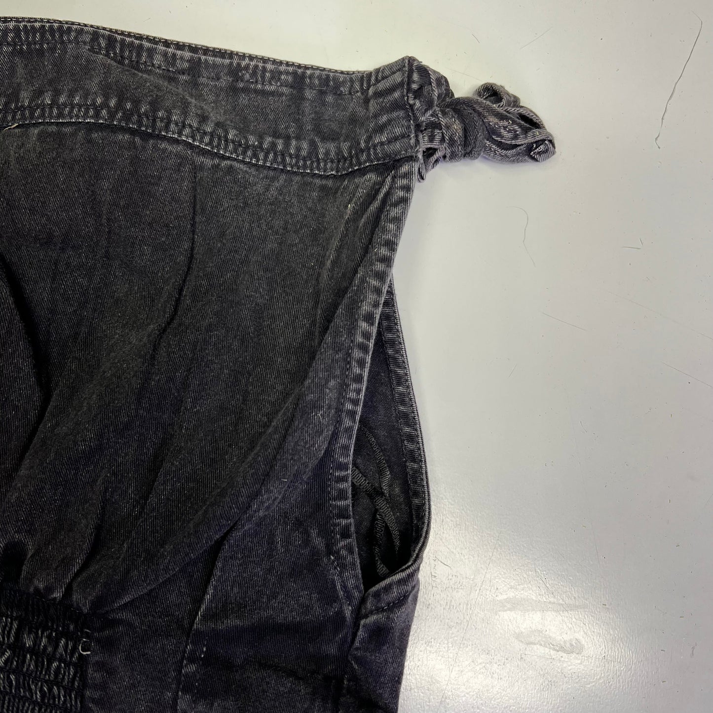 FREE PEOPLE 100% Cotton Louie Indigo Top Women's Sz XS Black 98546724