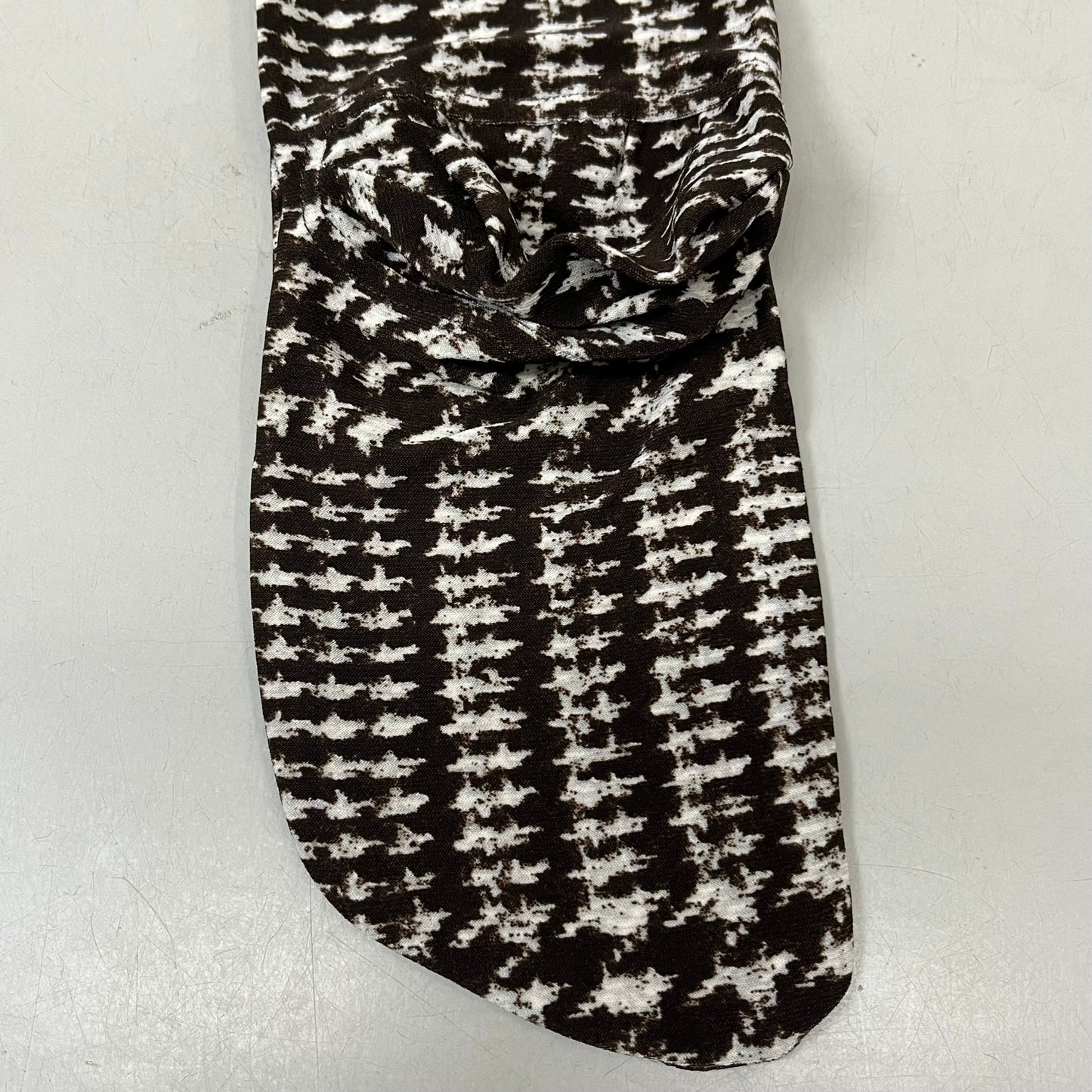 NORMA KAMALI Sleeve Open Back Catsuit Footsie Women's Sz S/36 Chocolate Plaid