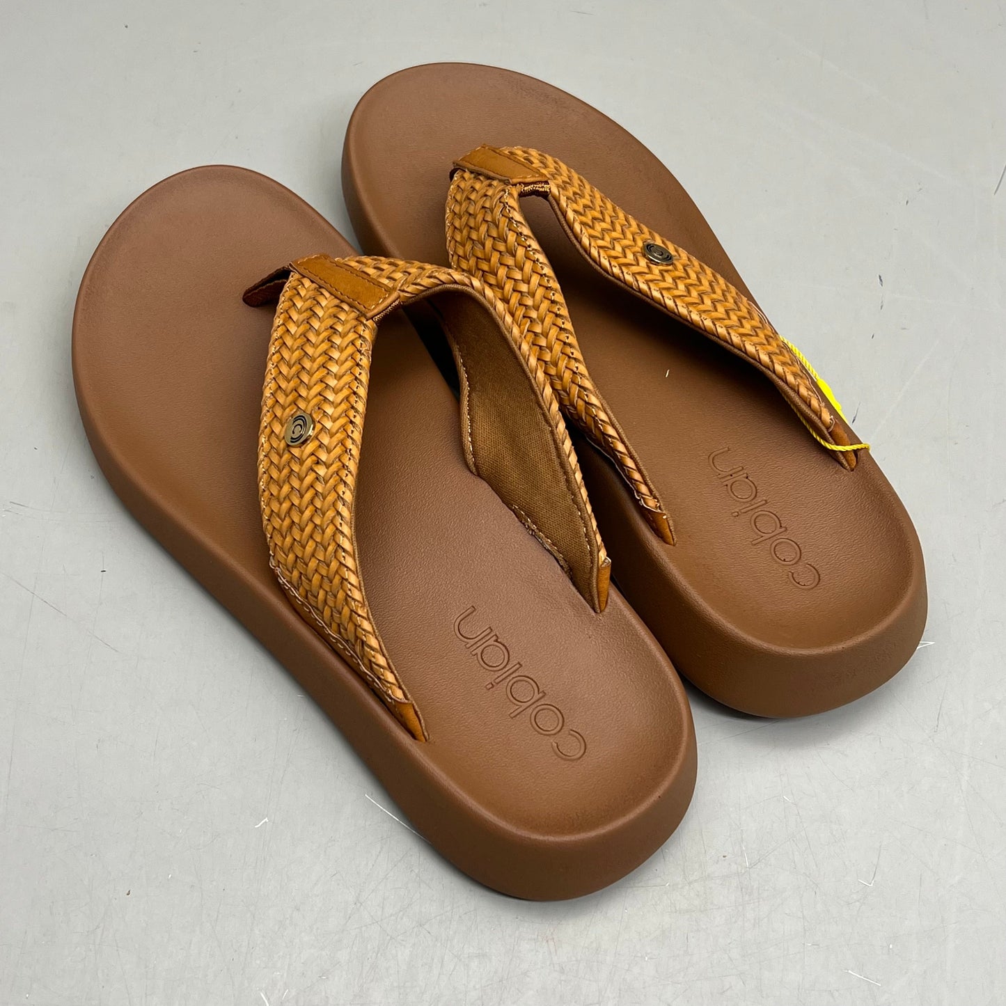 COBIAN Palmilla Braided Synthetic Leather Strap Sandals Women's Sz 10 EU 41 Tan PAL25-230-10