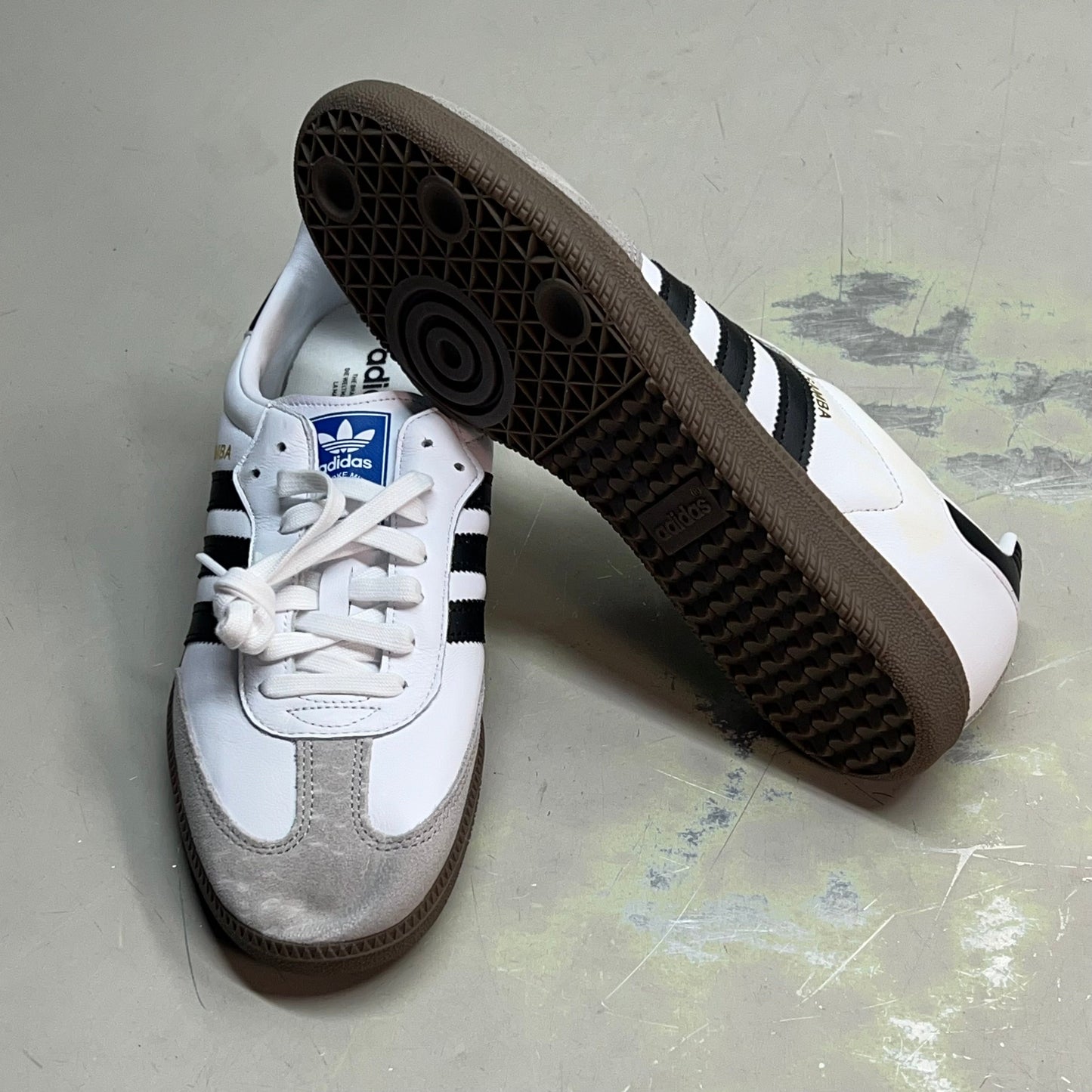 ZA@ ADIDAS Samba OG Sneaker Regular Fit Men's Sz 9 Black/White/Grey B75806 (As-is)