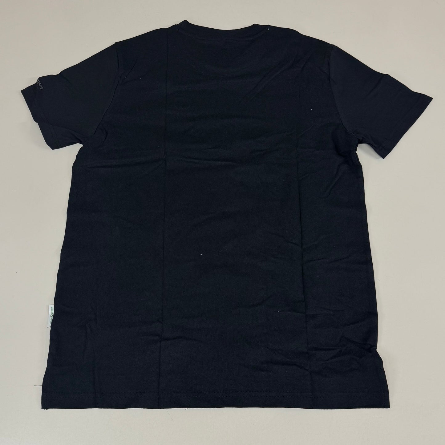 JOHN DEERE Embroidered Logo Short Sleeve Tee Shirt Men's Sz M Black 1896842
