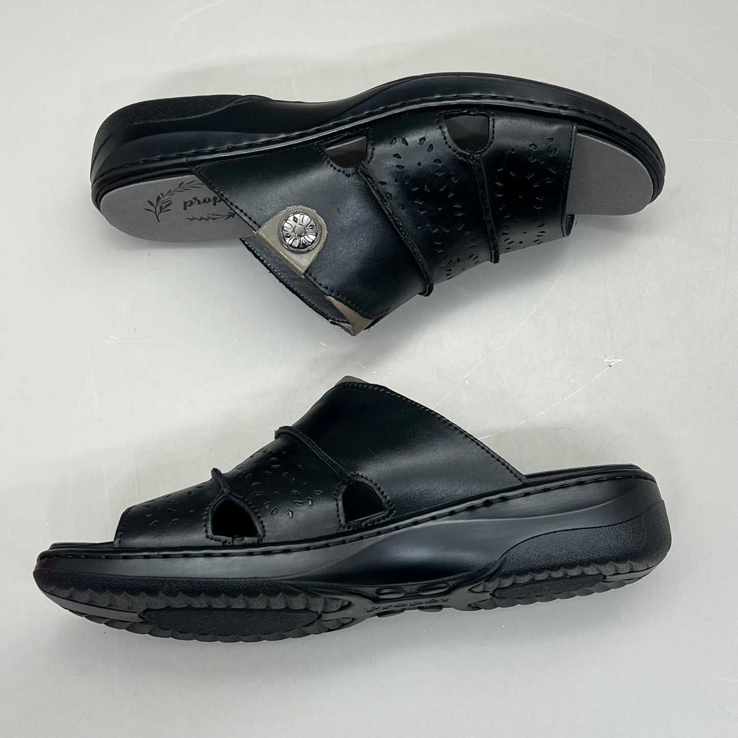 PROPET Gertie Supportive Sandal Orthotic Women's Sz 10.5 X(2E) Black WSO041L