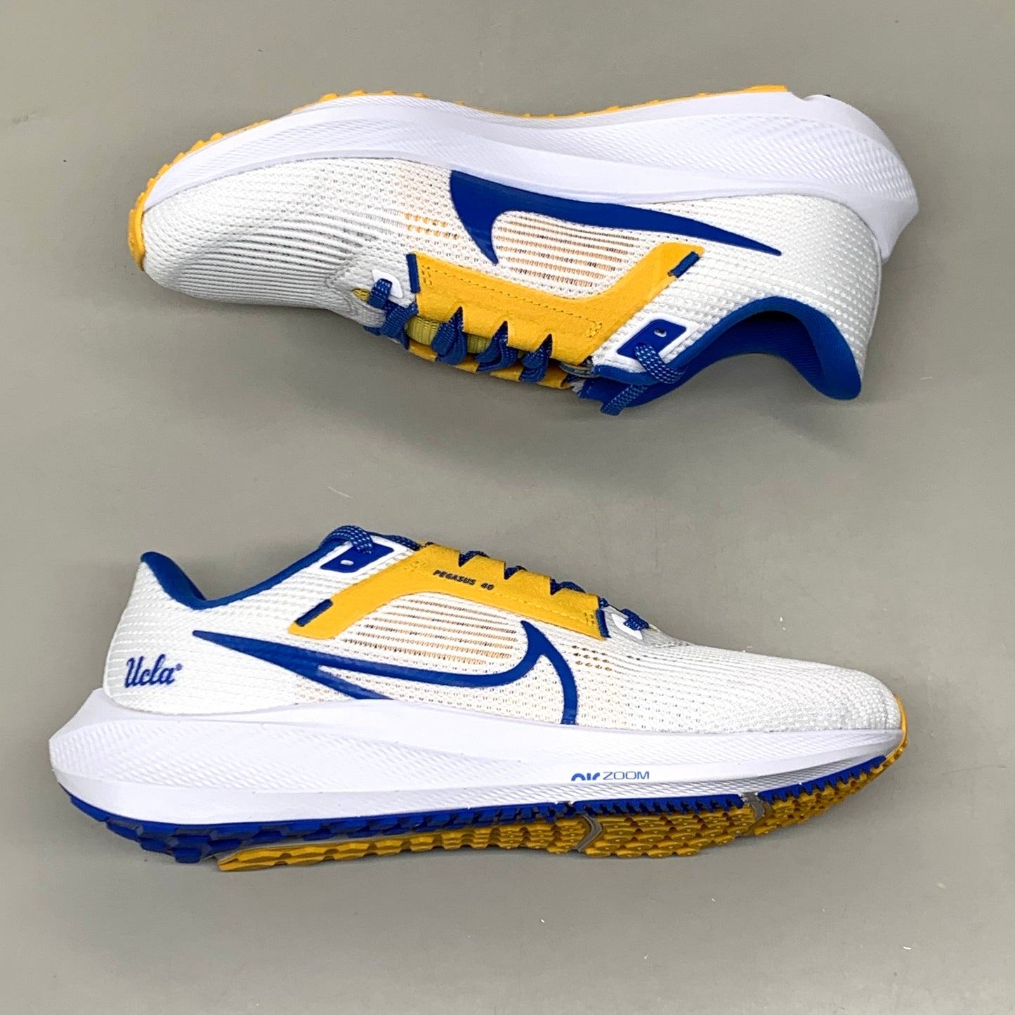NIKE Zoom Pegasus 40 Shoes UCLA White/Signal Blue-Gold 15.5 Women's 14 Mens DZ5988 100