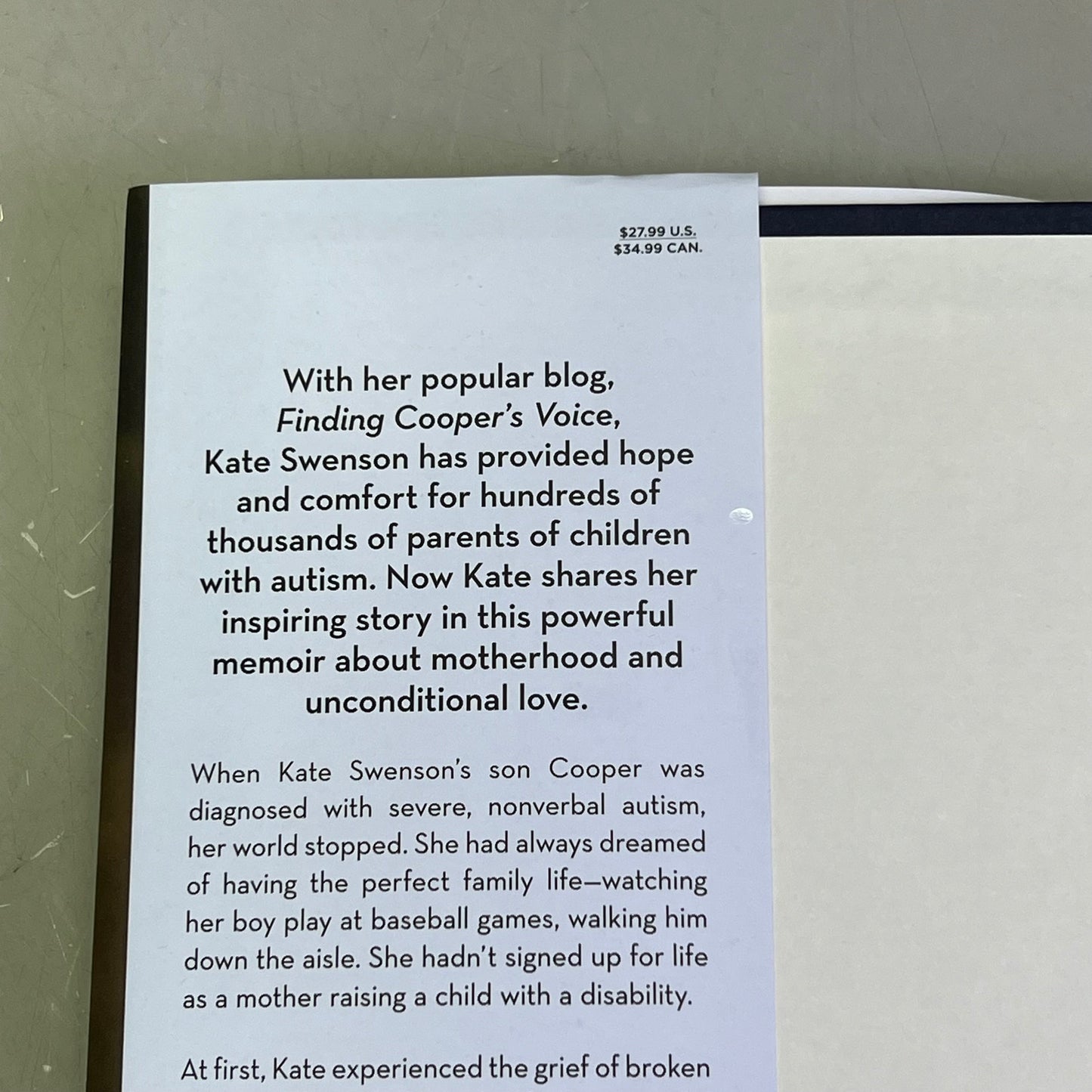 FOREVER BOY A Mother's Memoir Of Autism & Finding Joy By Kate Swenson Hardcover