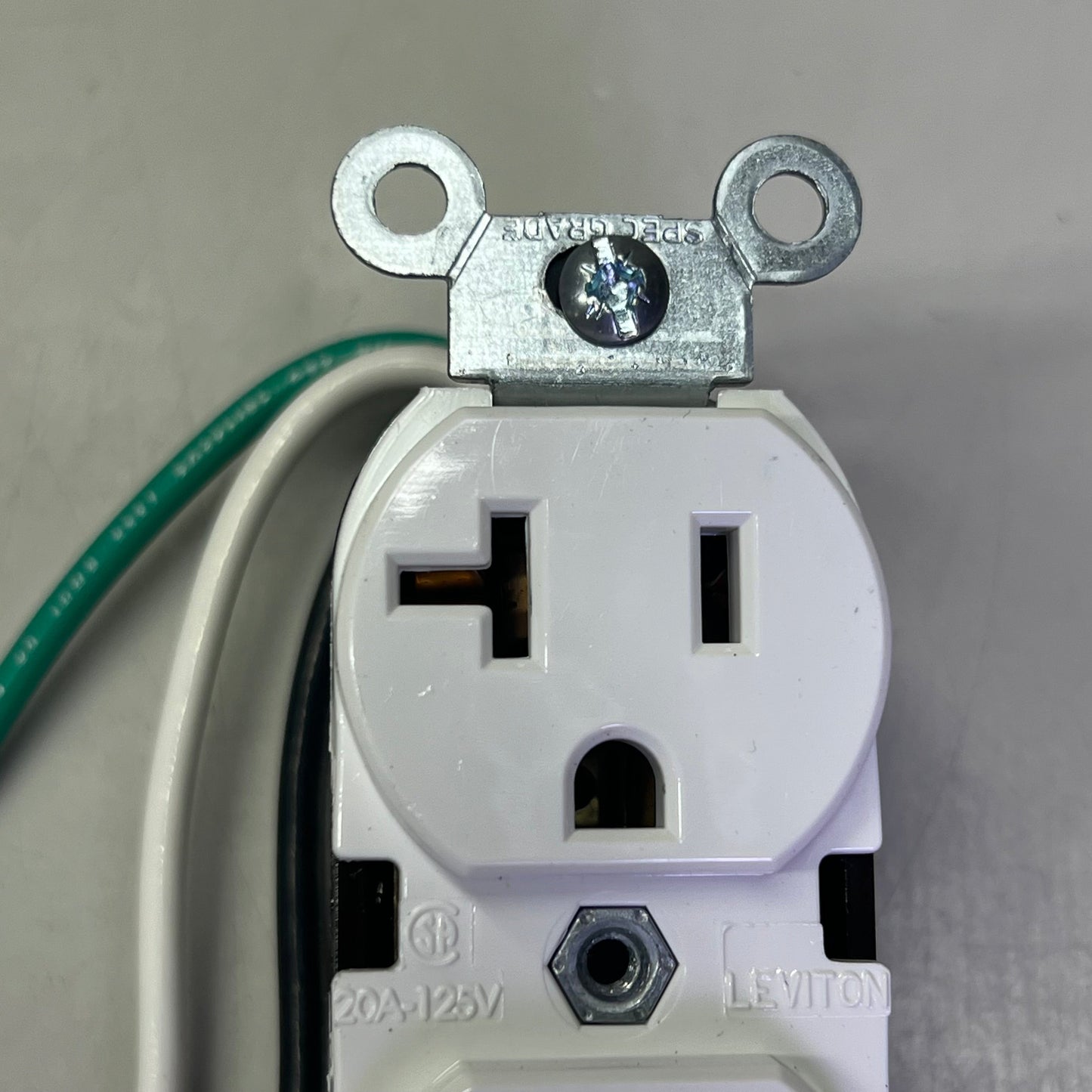 LEVITON (2 PACK) Duplex Receptacle/Outlet Industrial Grade 20 Amp White 5362-LW