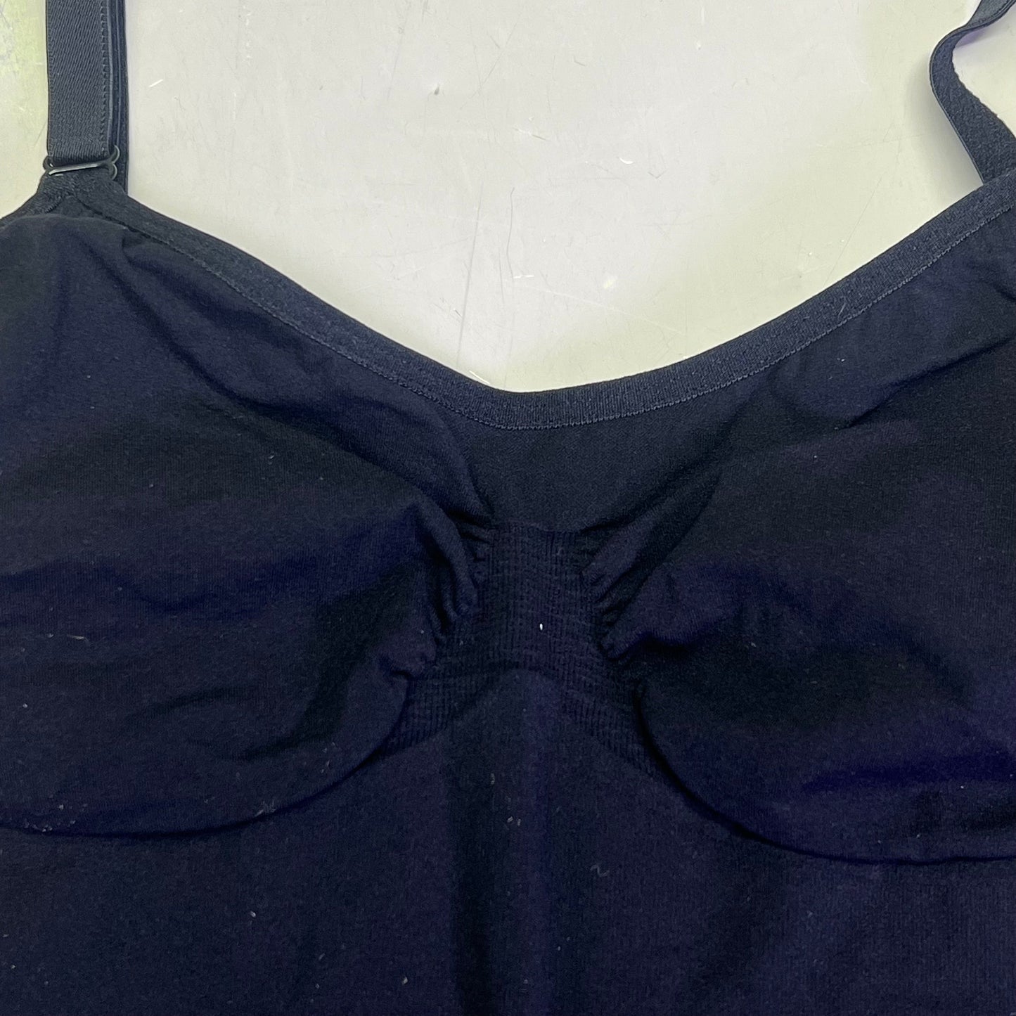 LUXMERY Breathable Stretch Fabric Low Back Sculpting Body Suit Sz L Black