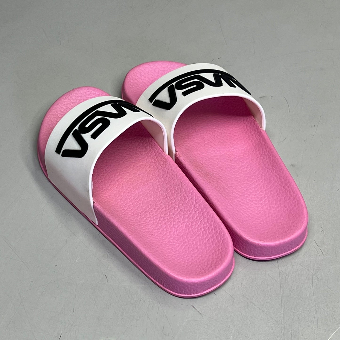 NASA Lightweight Slip-On Crater-G Sandal Slide Girl's Sz 1M Pink/White NS202526
