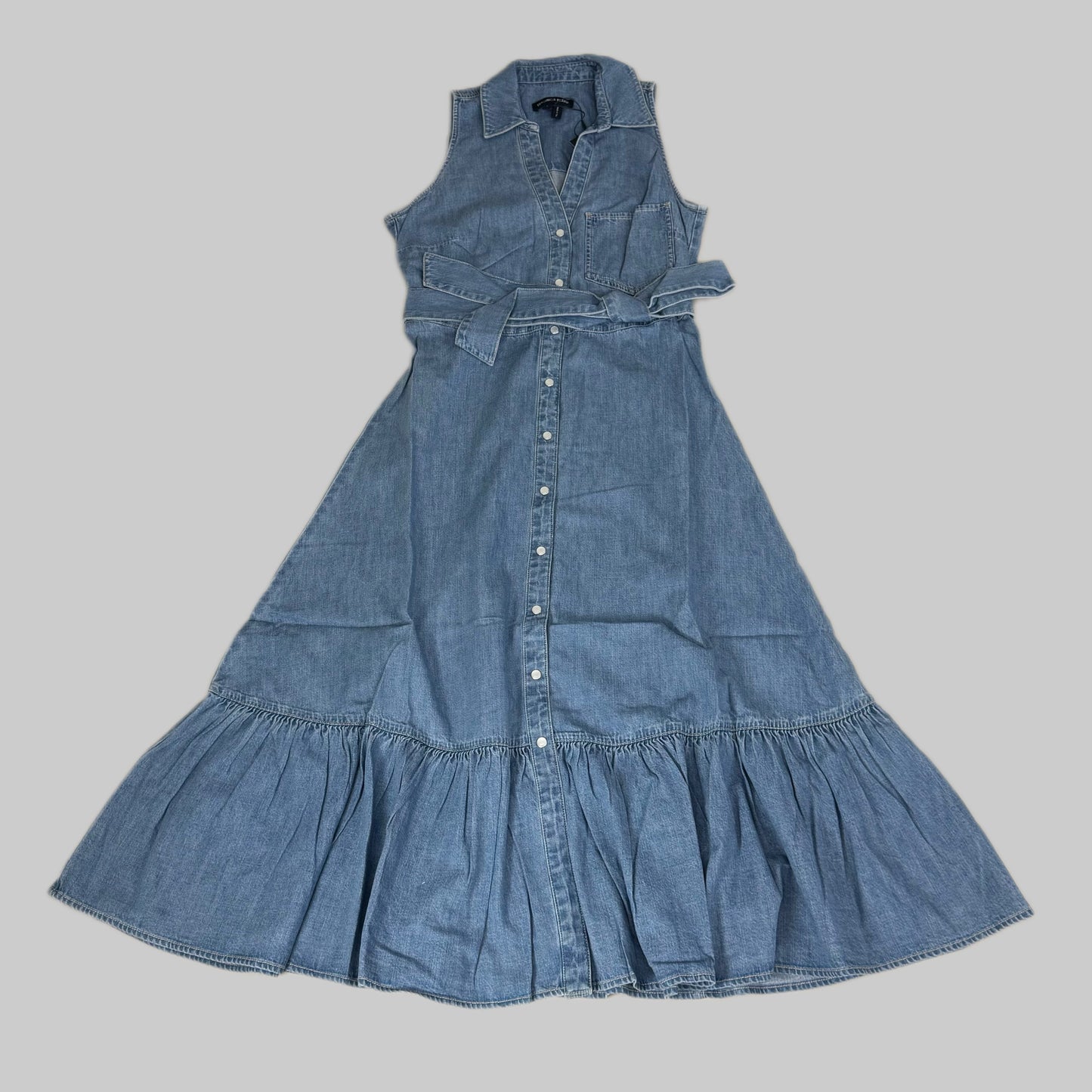VERONICA BEARD Jeans Edwina Sleeveless Midi Dress Sz-6 Iceberg J24067101287IC