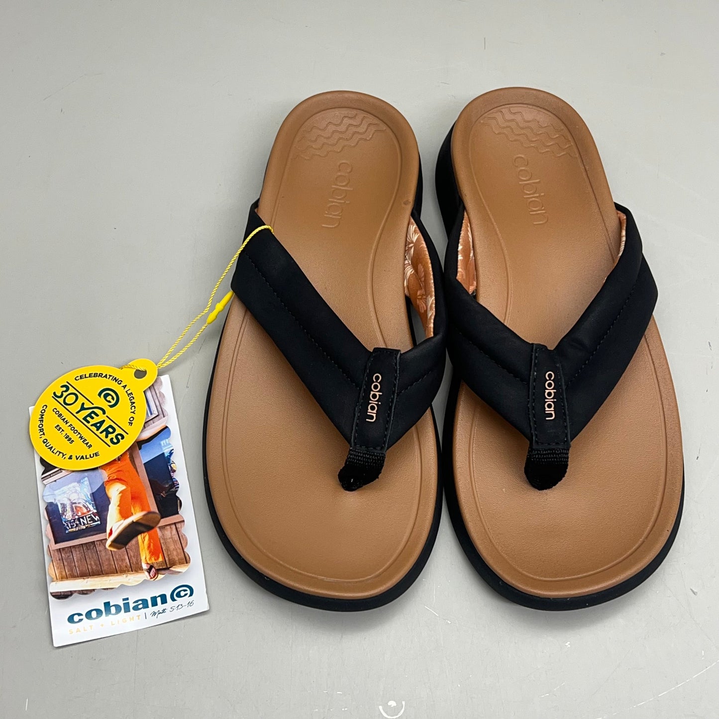 COBIAN Darby Synthetic Suede Strap Sandals  Women's SZ 8, EU 38.5 Black DAR24-001-8