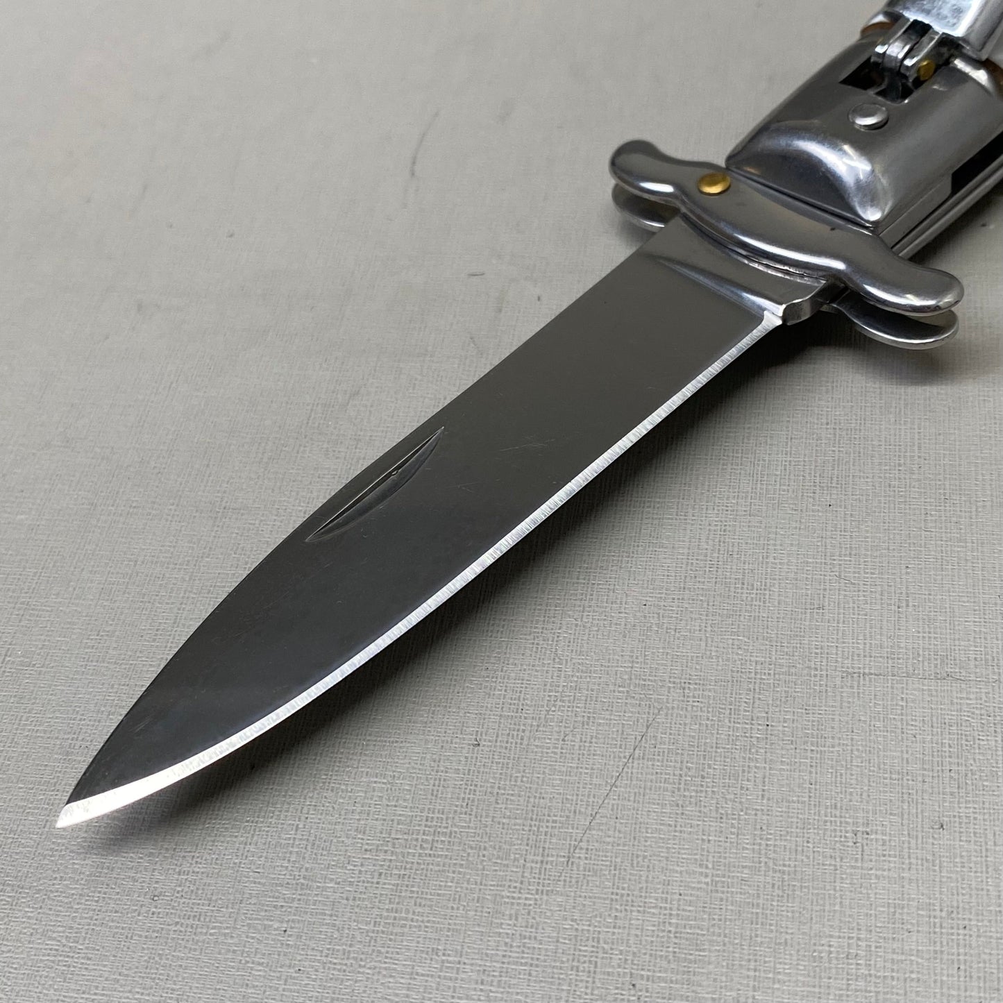 ZA@ ARMED FORCE TACTICAL Hand Crafted OTF Pocket Knife  3.5"Blade 8" Knife White Marble ST-10WP