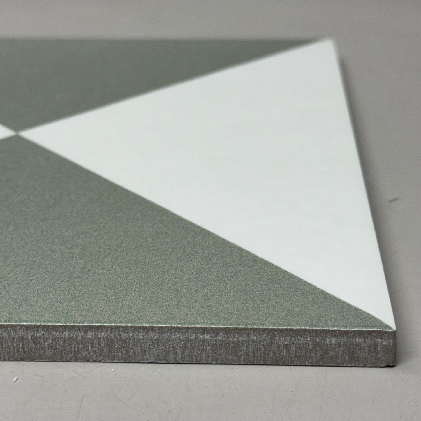 MUTINA (16 Tiles) Spain Encaustic Tiles 8" x 8" Green & White NDM30