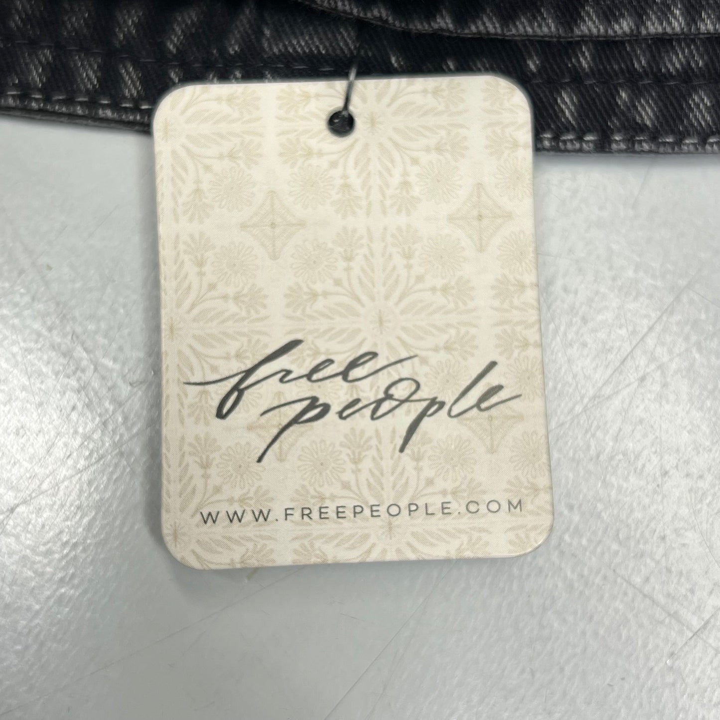 FREE PEOPLE 100% Cotton Louie Indigo Top Women's Sz M Black 98546724