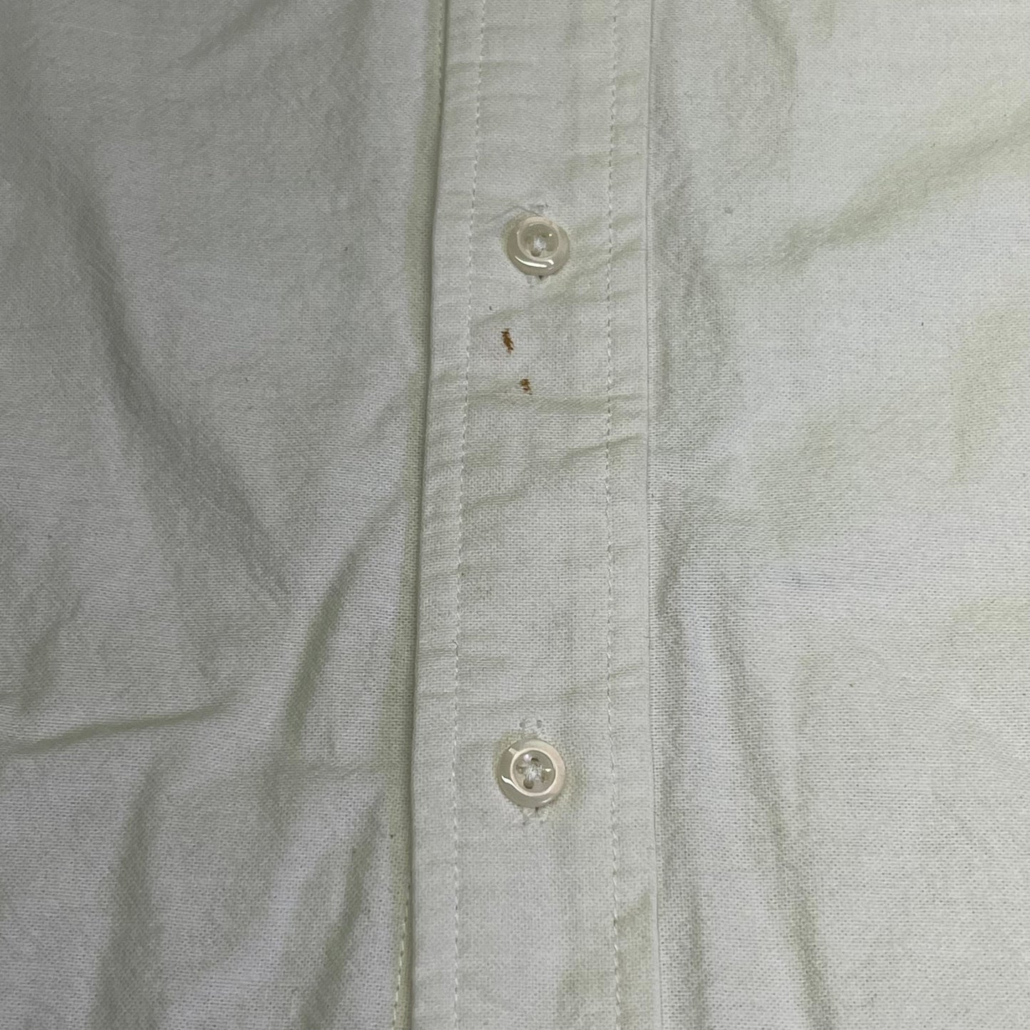THOM BROWNE 4-Bar Stripe Curved Hem Button Up Shirt Mens Sz 2 White (Pre-Owned)