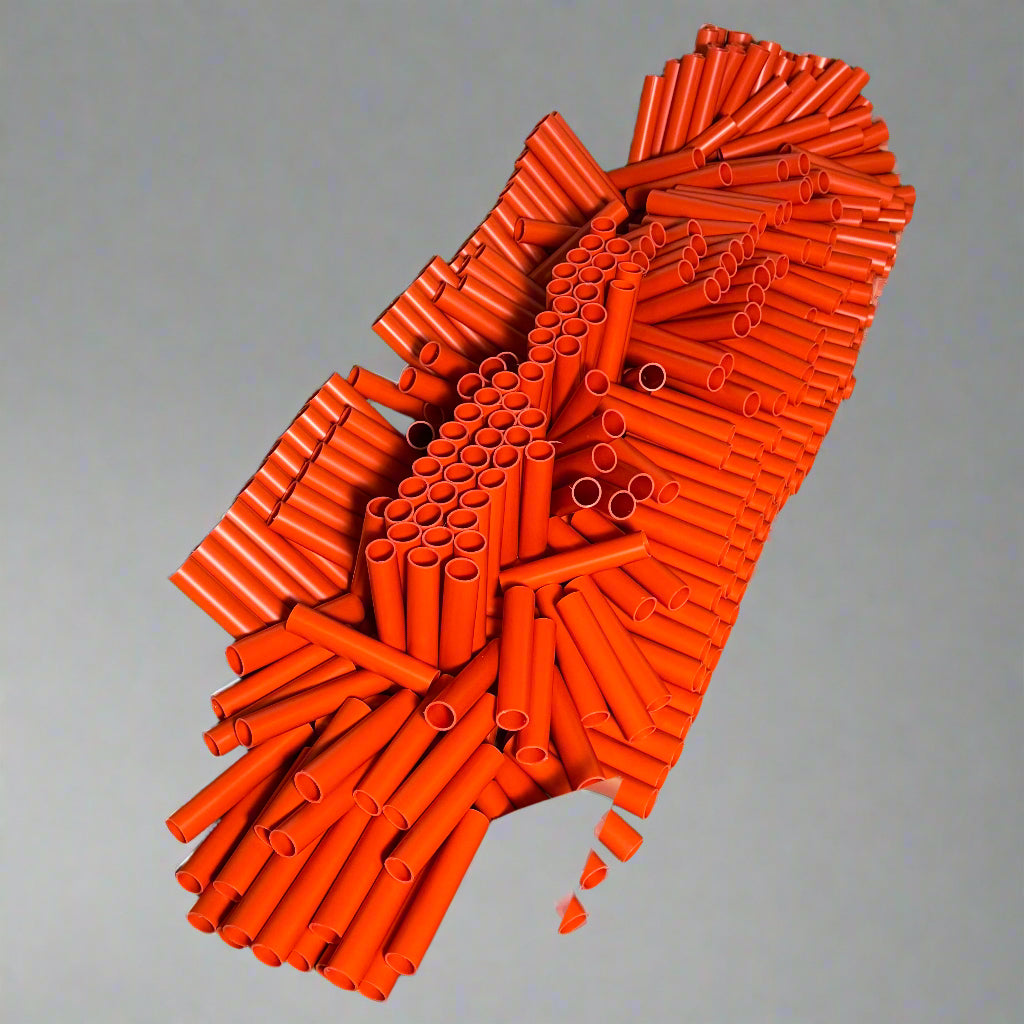PVC Tubing (400 Pcs) Pipe 1.115 x 1.295 x 0.090 x 6.5", Red X27807204110