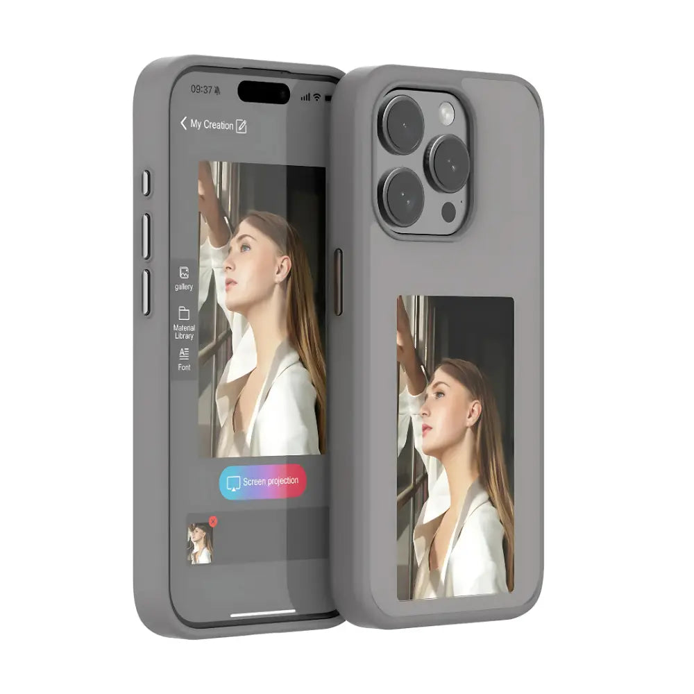 E-Ink Phone Case - Smart Display Phone Cover with Customizable Screen