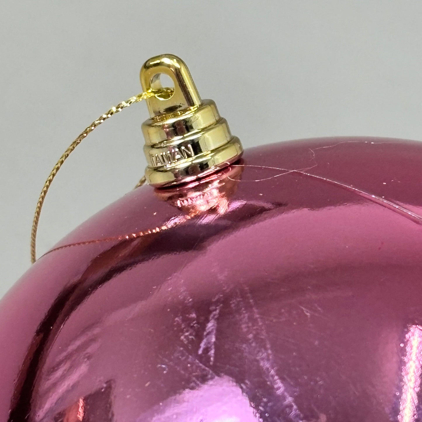 RAZ IMPORTS (2 PACK) Christmas Ball Ornament Decoration 6" Shiny Fuchsia 4441211