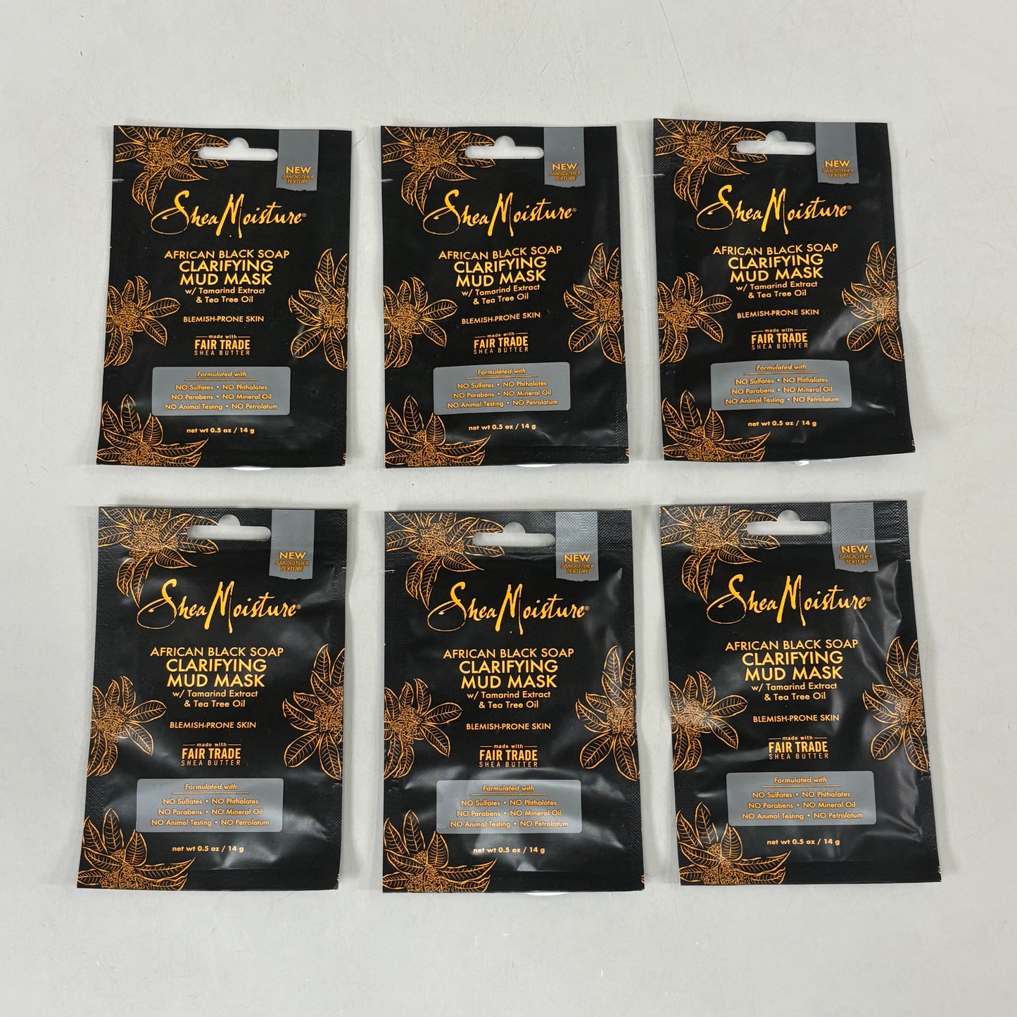 SHEA MOISTURE (6 PACK) African Black Soap Clarifying Mud Mask 0.5 oz 68735374