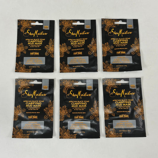 SHEA MOISTURE (6 PACK) African Black Soap Clarifying Mud Mask 0.5 oz 68735374