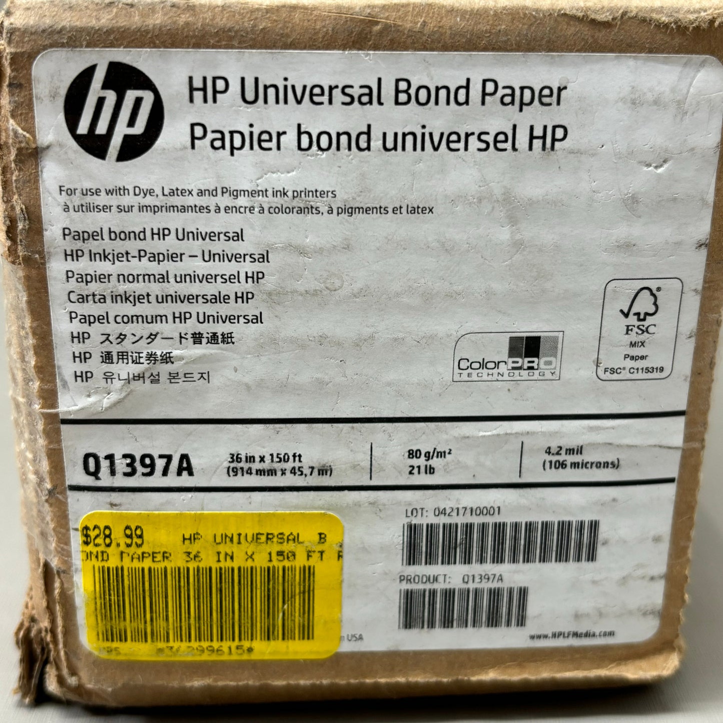 HP White Design jet Large Format Coated Heavyweight Paper