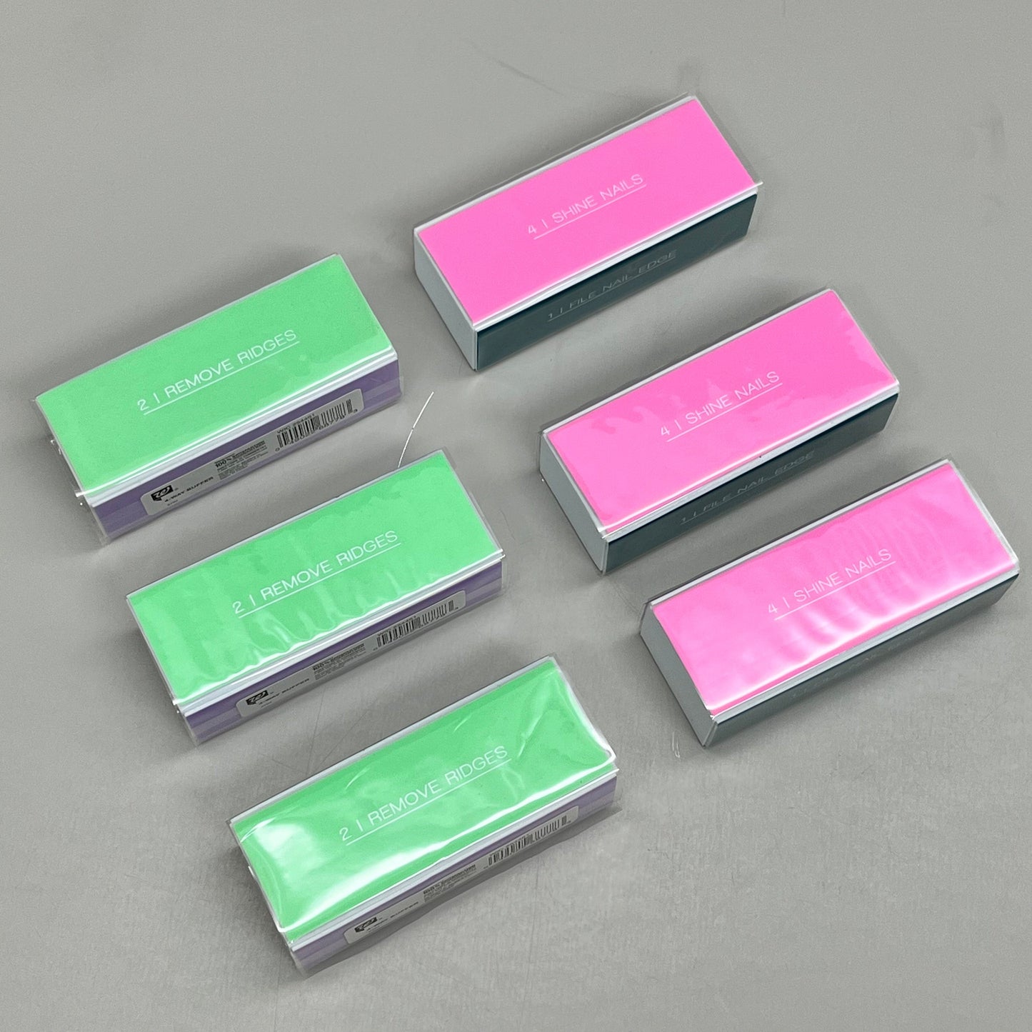 ZA@ WALGREENS (6 PACK!) 4-Way Nail Buffer 3 1/2" Multi-Color WIC 254461 C