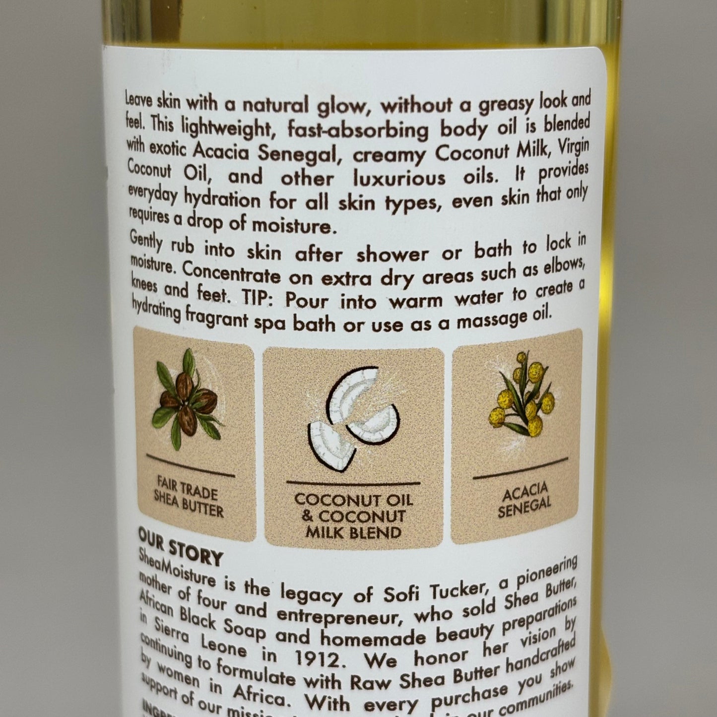 SHEA MOISTURE (2 PACK) 100% Virgin Coconut Oil Daily Hydration Body Oil 8 fl oz Tan 68633007