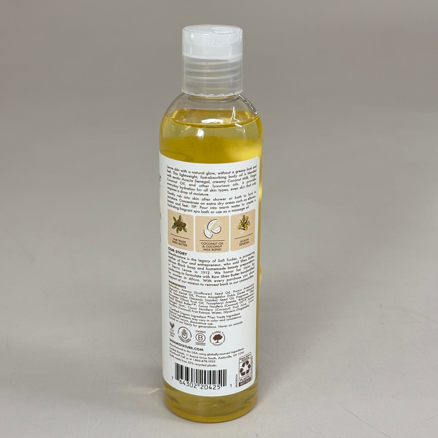 SHEA MOISTURE (2 PACK) 100% Virgin Coconut Oil Daily Hydration Body Oil 8 fl oz Tan 68633007