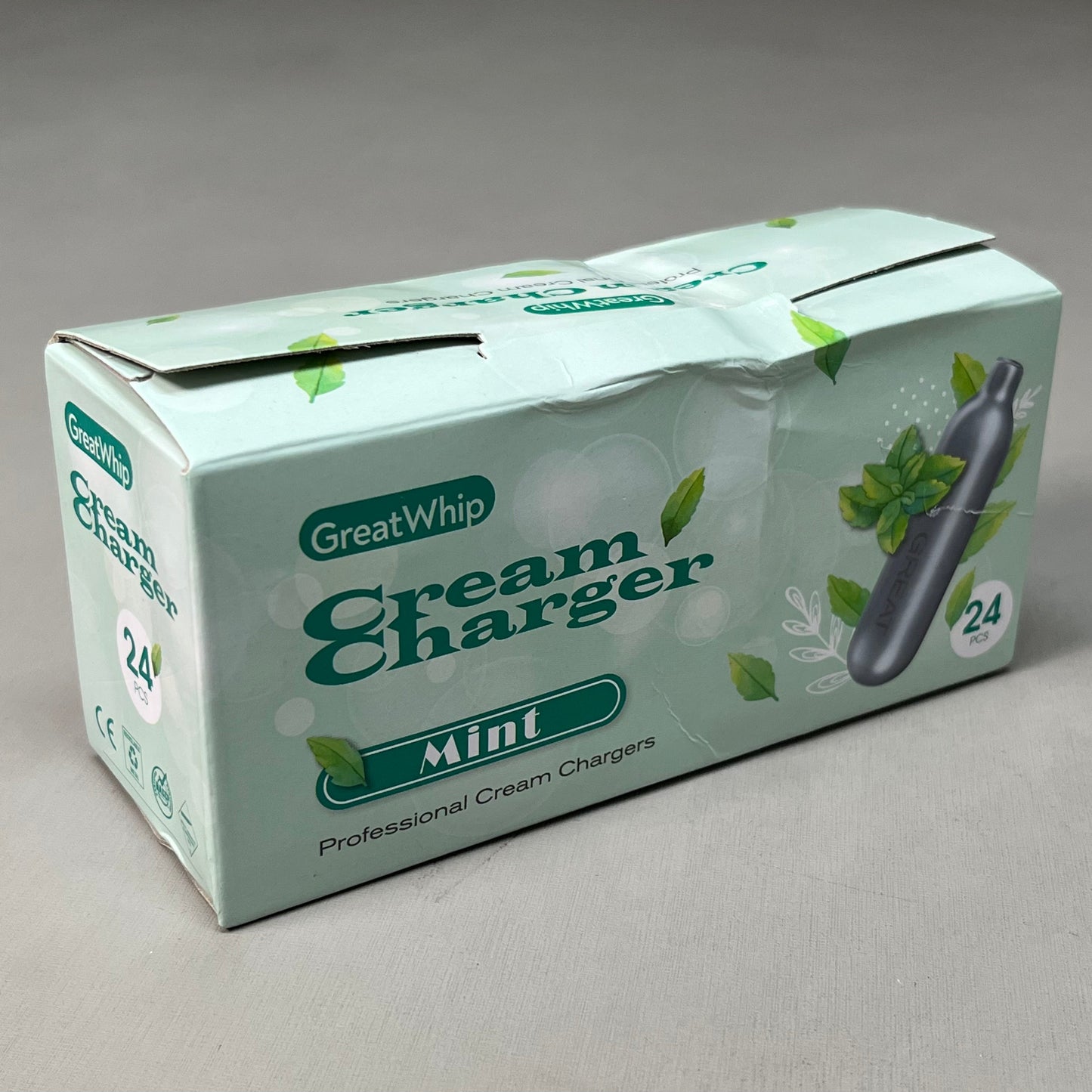ZA@ GREATWHIP Mint Cream Chargers 24 Pack Best By 03-28-2026 (New) C