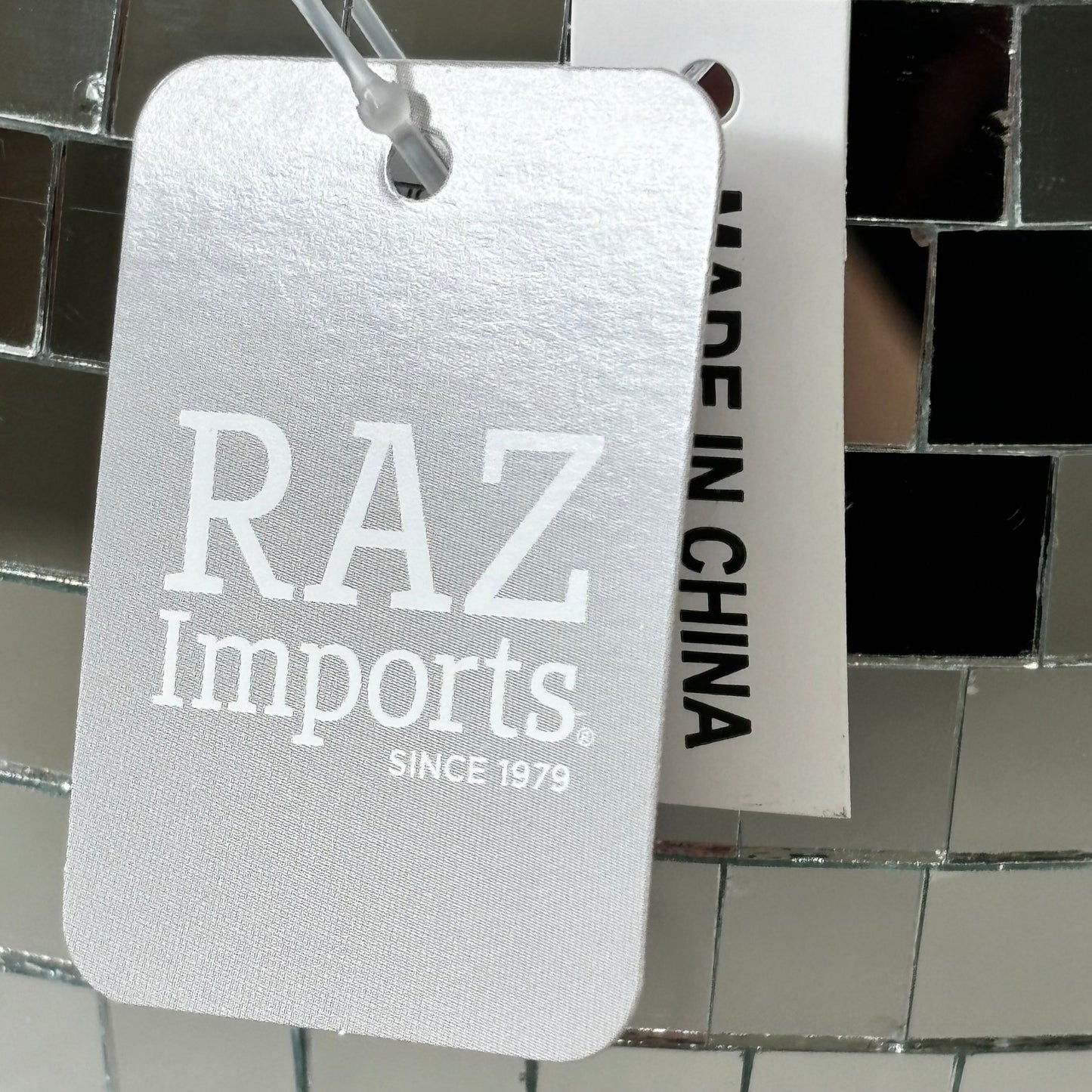 RAZ IMPORTS (2 PACK) Disco Ball Christmas Ornament Glass & Foam 8" Silver 4432735