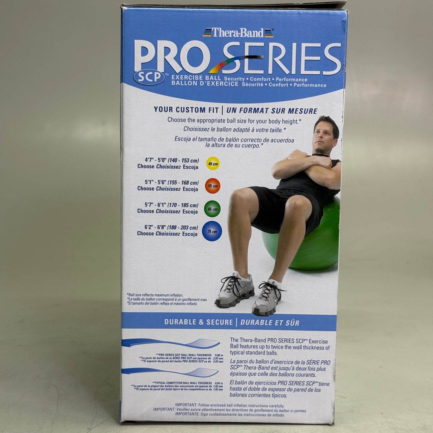 THERABAND Pro Series Exercise Ball Maximum Comfort And Performance   55cm Red 23020