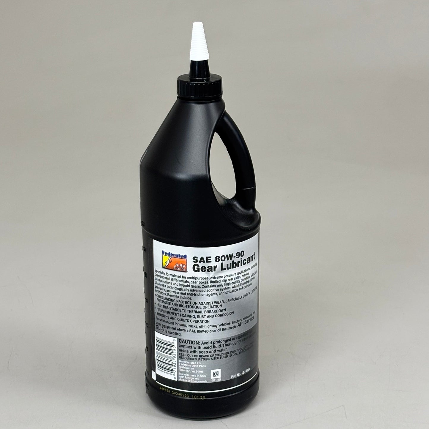 FEDERATED (6 PACK, 1 QUART EACH) Heavy Duty SAE 80W-90 Gear Oil  527-6080
