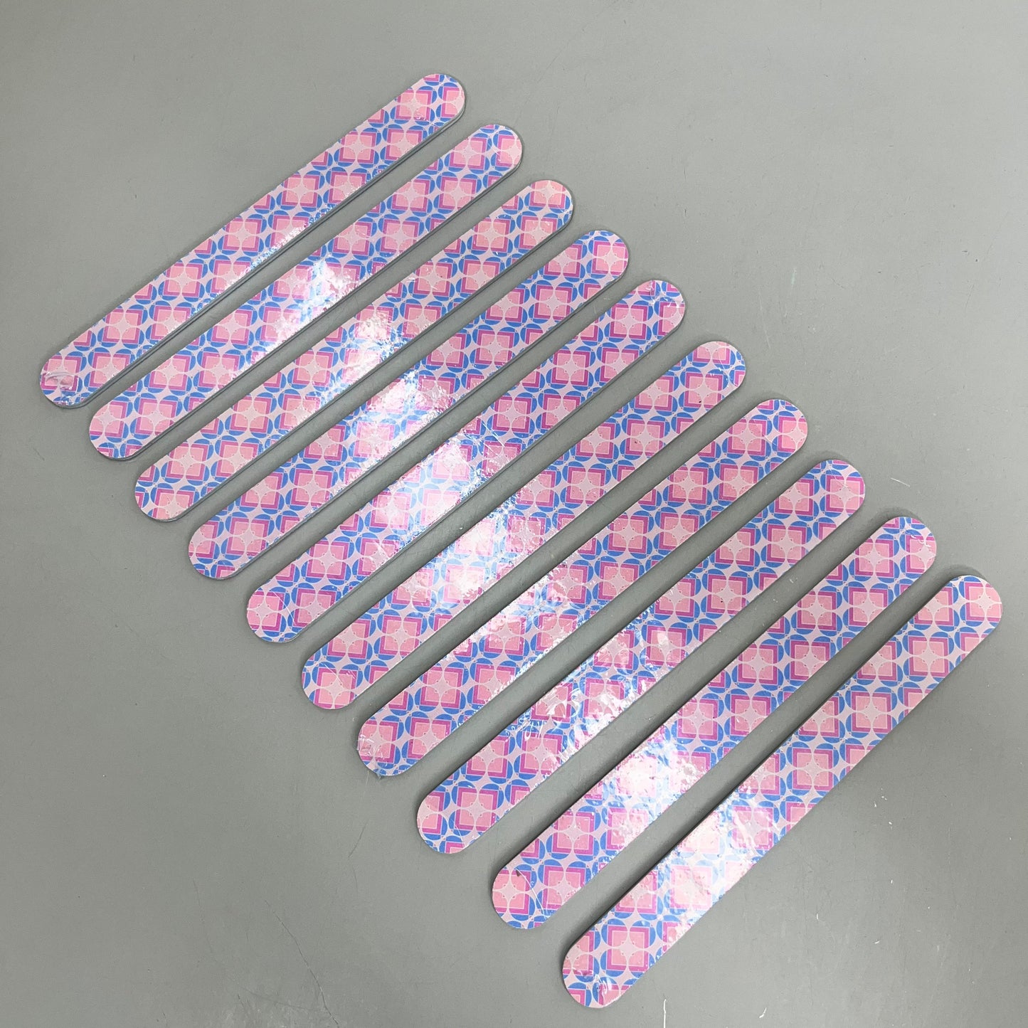 WALGREENS (10 PACK!) Pattern Nail File 7" Pink Abstract WIC 254462
