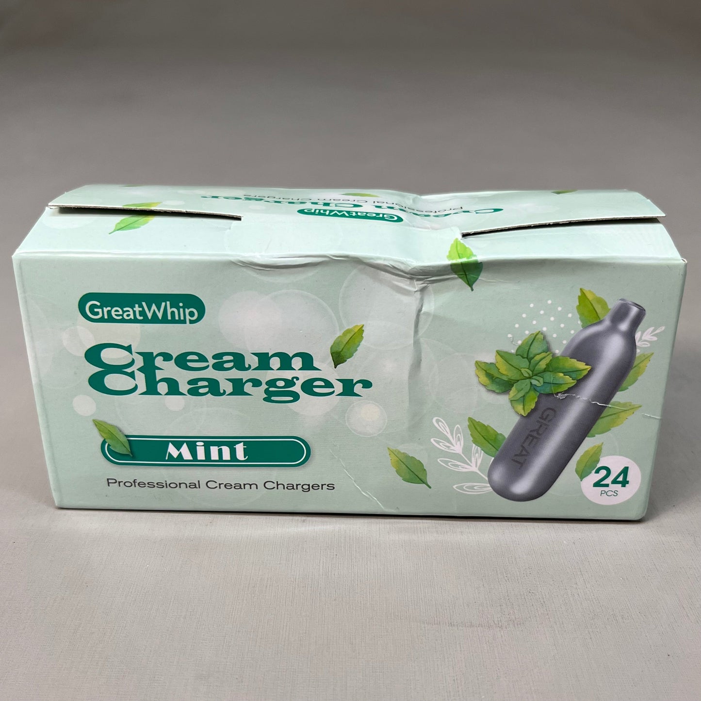 ZA@ GREATWHIP Mint Cream Chargers 24 Pack Best By 03-28-2026 (New) C