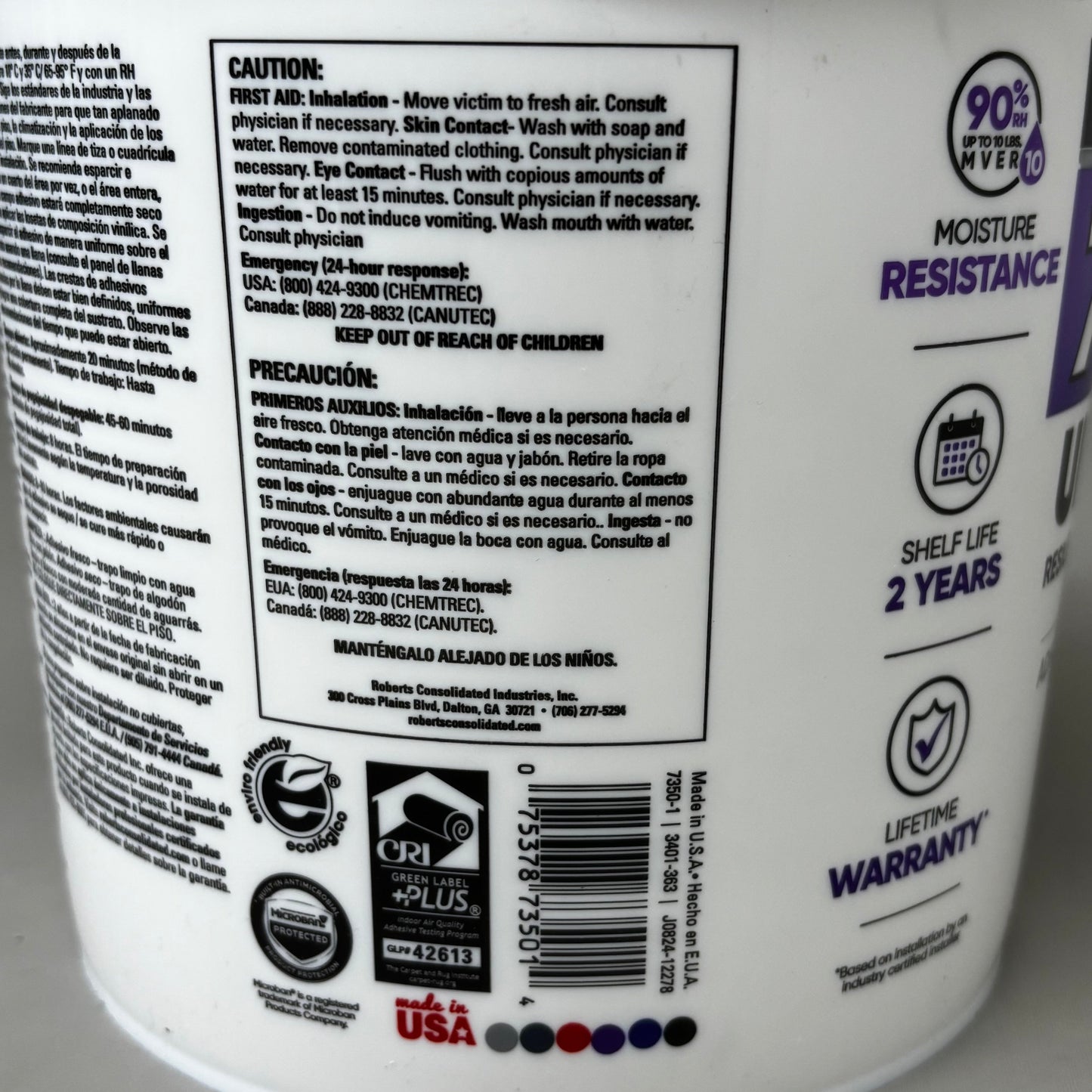 ROBERTS Universal Resilient Flooring & Vinyl-Backed Carpet Tile Floor Adhesive 7350