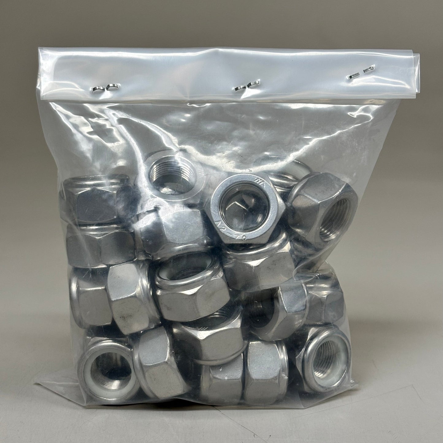METRIC THREADED PRODUCTS (30 PACK) Nylon Insert Locknuts  M20-1.50  Chrome 985-S.S A2-70