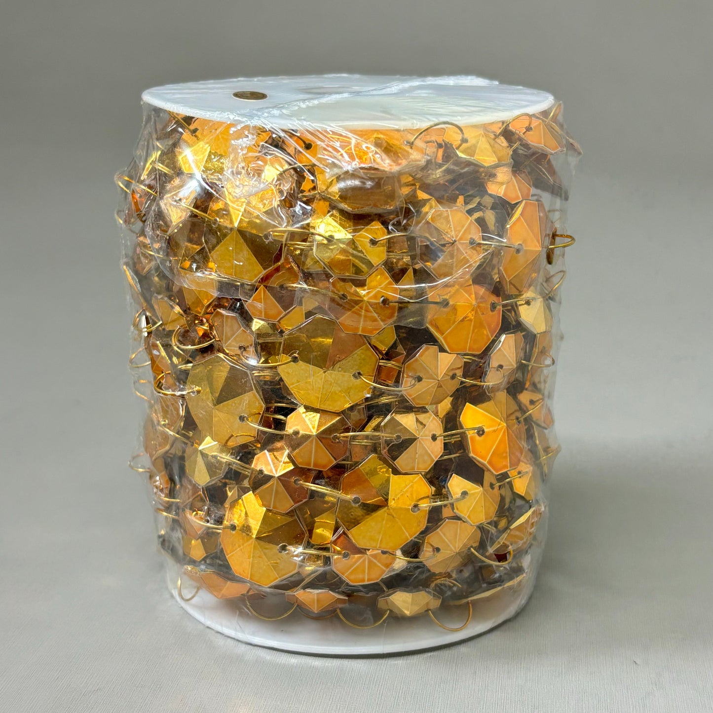 RAZ IMPORTS Christmas Garland Crystal Jewels Plastic & Iron 10 Yard Gold G4202292