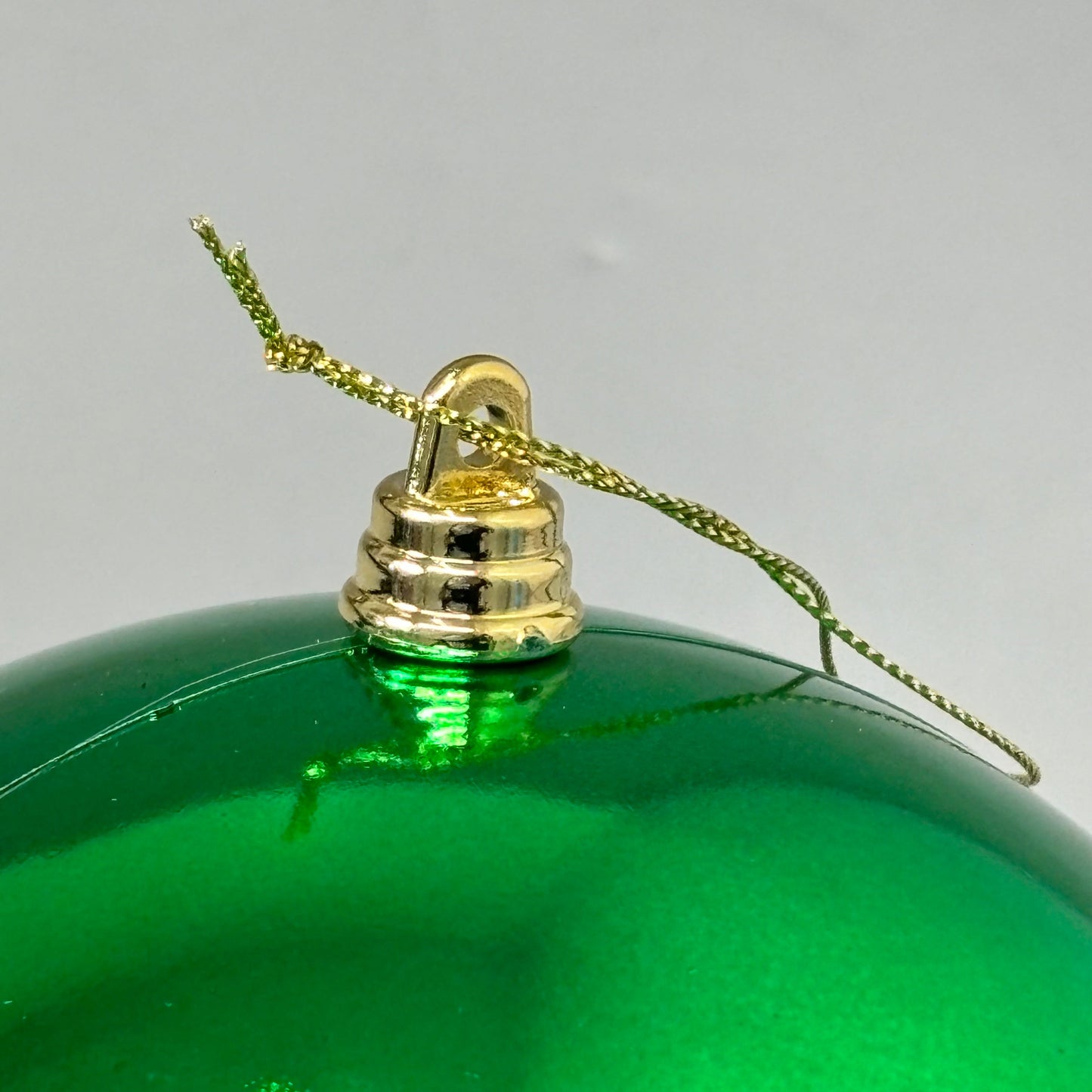 RAZ IMPORTS (2 PACK) Christmas Decoration Ornament Plastic 6" Shiny Green 4314923
