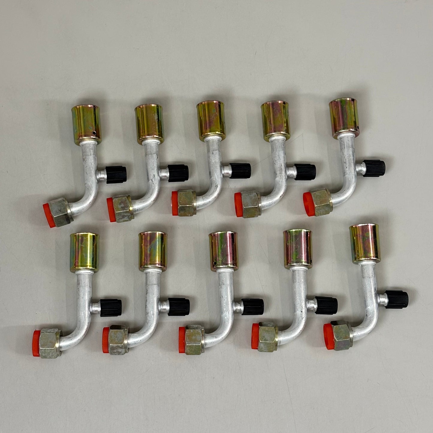 GLOBAL AIR (10 PACK!) Air Conditioning Wisepick Straight 4 1/2" x 1" Silver FT-1138