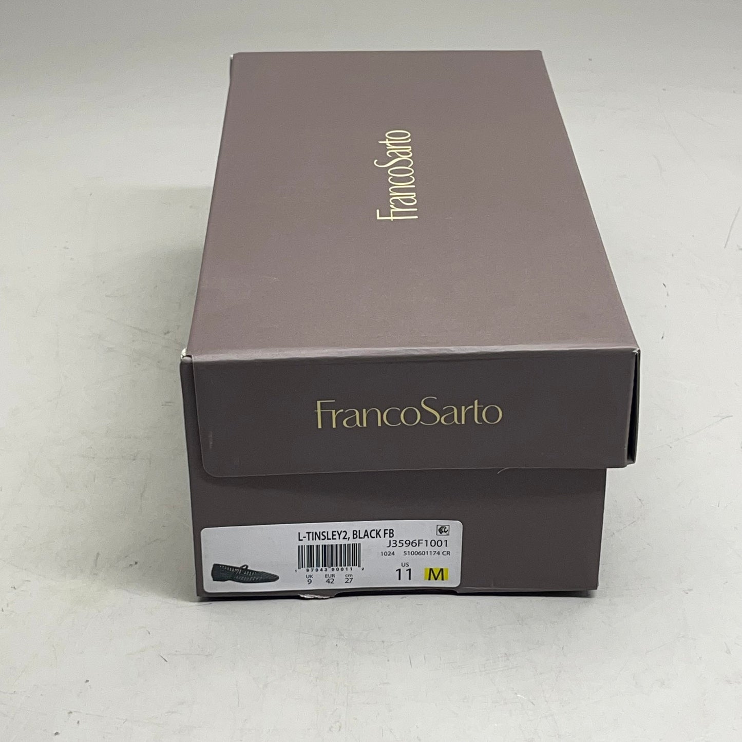 FRANCO SARTO L-Tinsley Mary Jane Women's Flat SZ M 11 Black