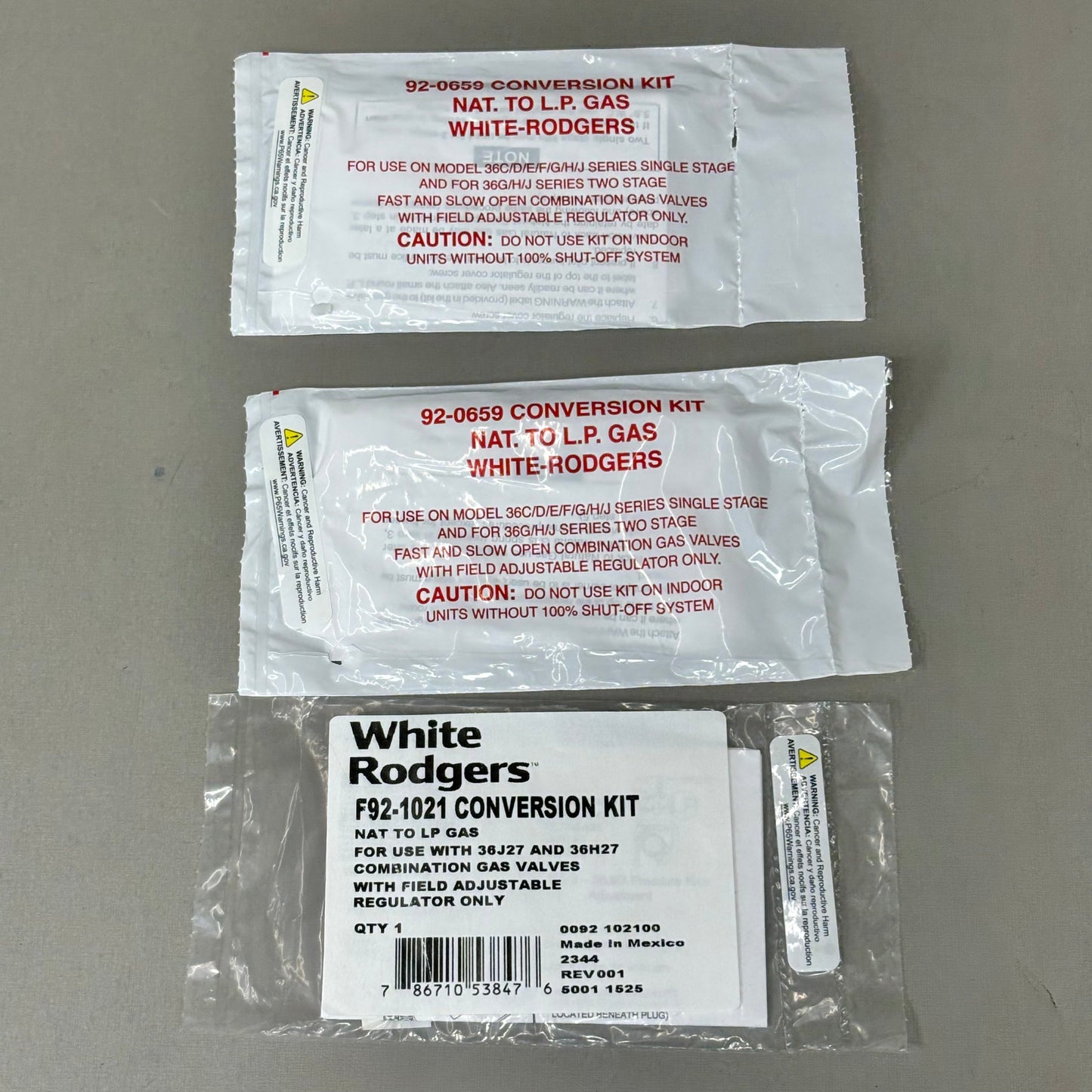 WHITE ROGERS Gas Conversion Kit Natural Gas to Propane 25 Piece AGAGC9NPS01D