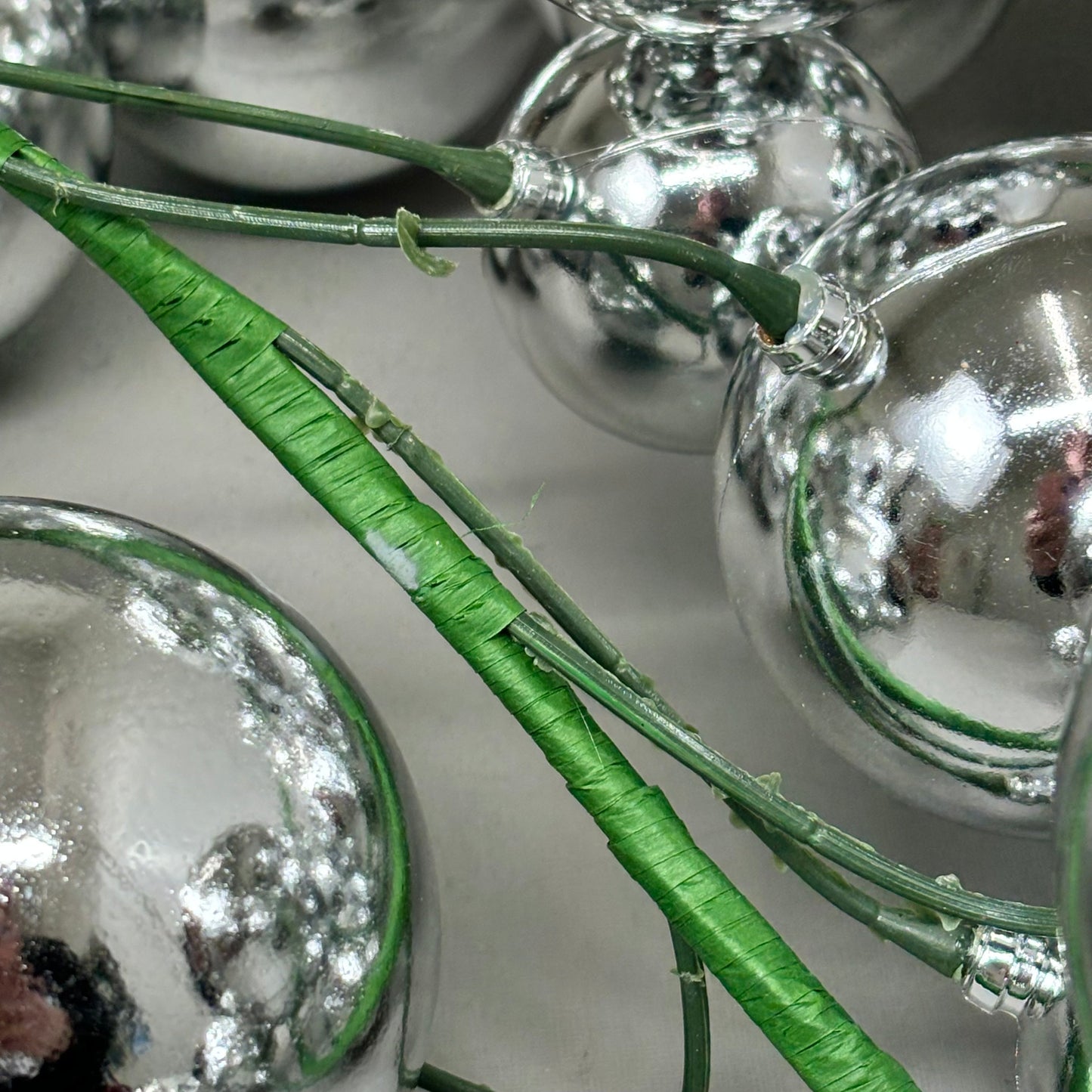 RAZ IMPORTS Ornament Balls Christmas Decor Garland 4' Metallic Silver G3832769