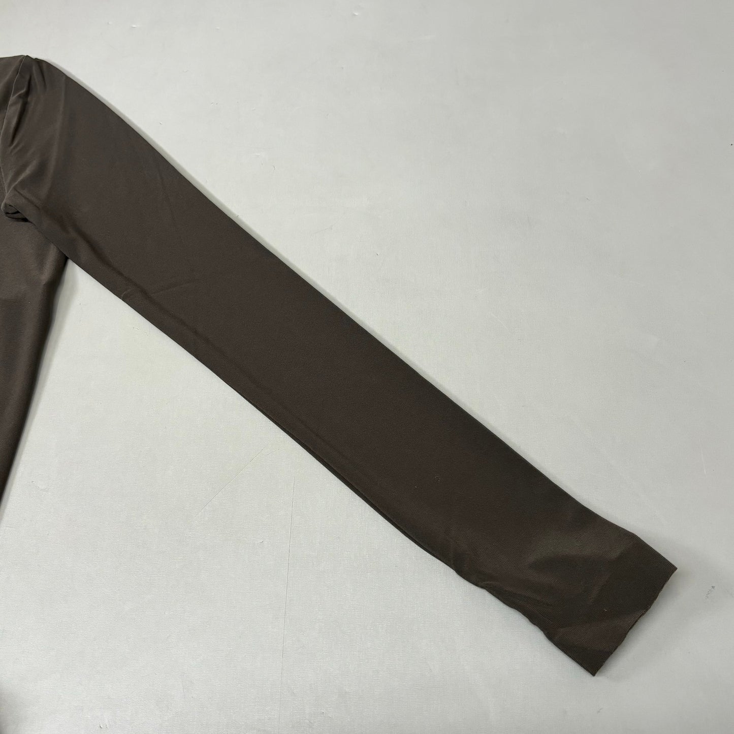 NORMA KAMALI Slim Fit Turtleneck Catsuit w/ Footsie Women's Sz XS/34 Chocolate